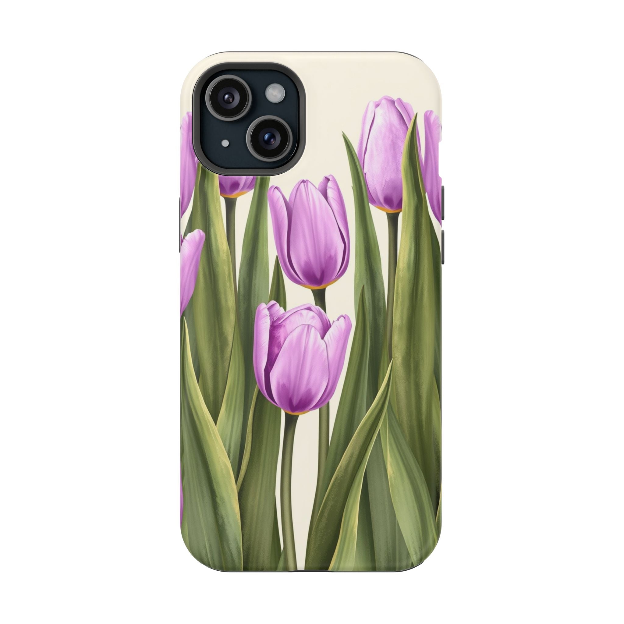 iPhone Tulip Row Electric Art 14 Bold Modern Everyday Snap Case · iPhone Case