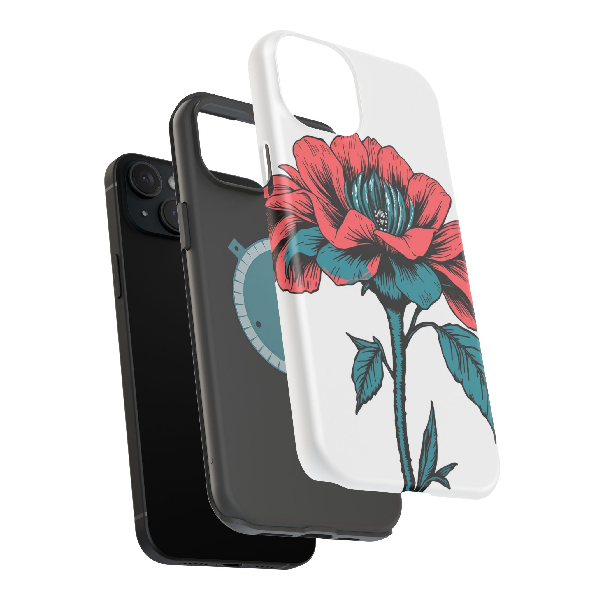 iPhone Garden Party Bloom Dark Gothic Ink Slim Snap Case · iPhone Case