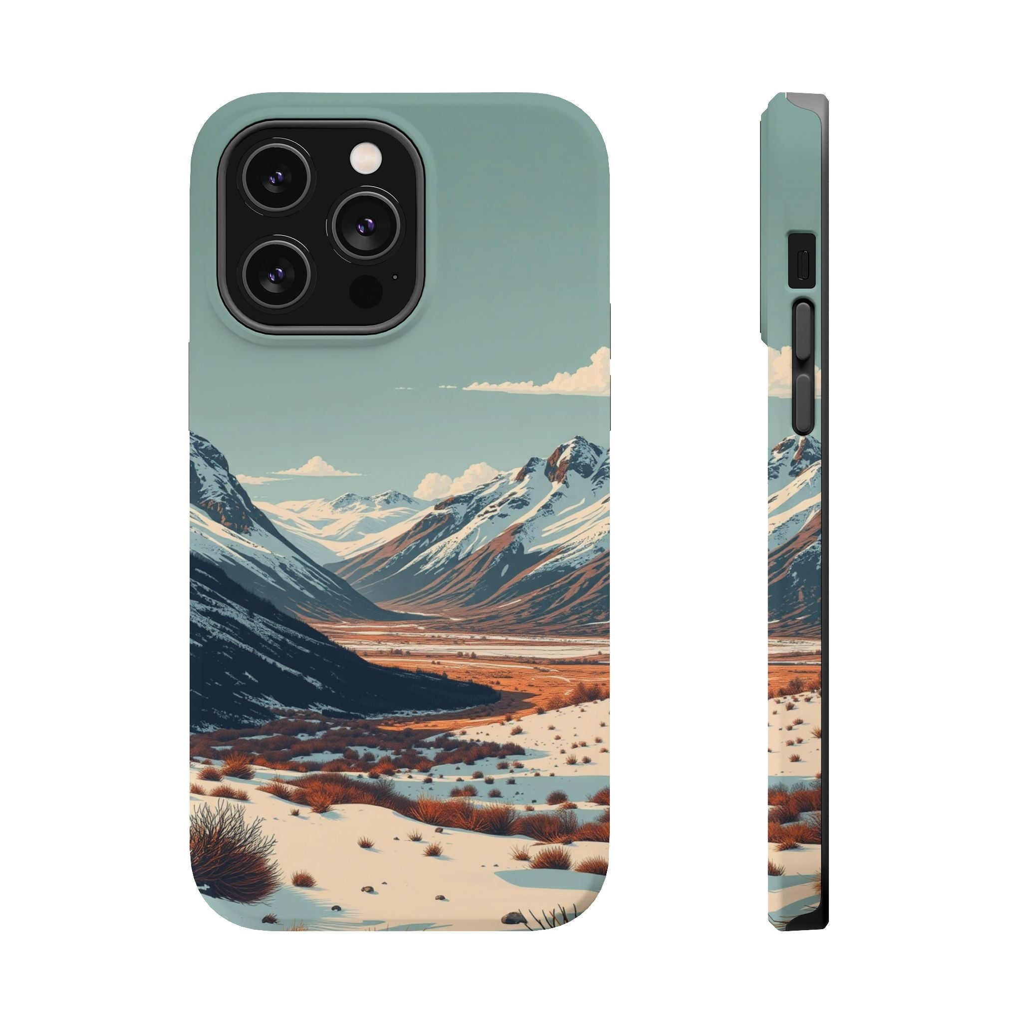 iPhone Serene Tundra Expanse Design Slim Everyday Designer Case · iPhone Case