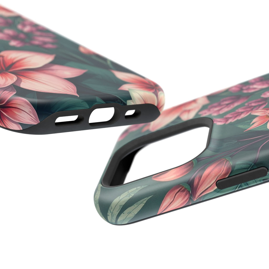 iPhone Mint And Blush Jungle Floral Slim Everyday Designer Case · iPhone Case