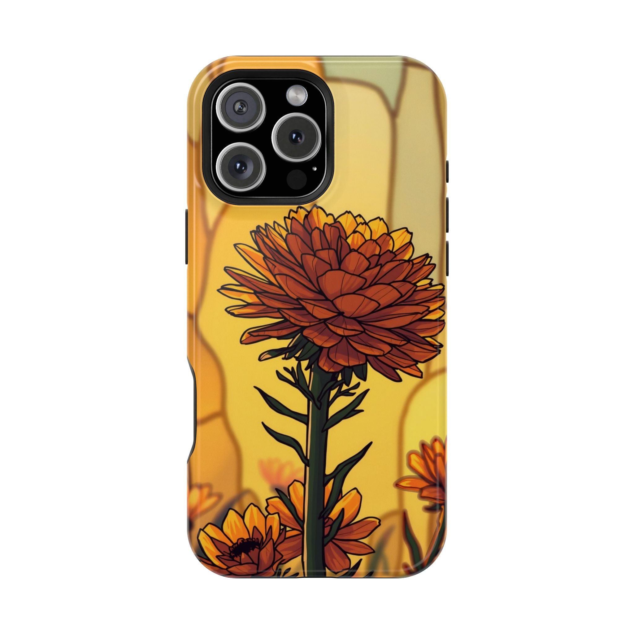 iPhone Sunset Amber And Peach Ranunculus Stack Soft iPhone Finish · iPhone Case