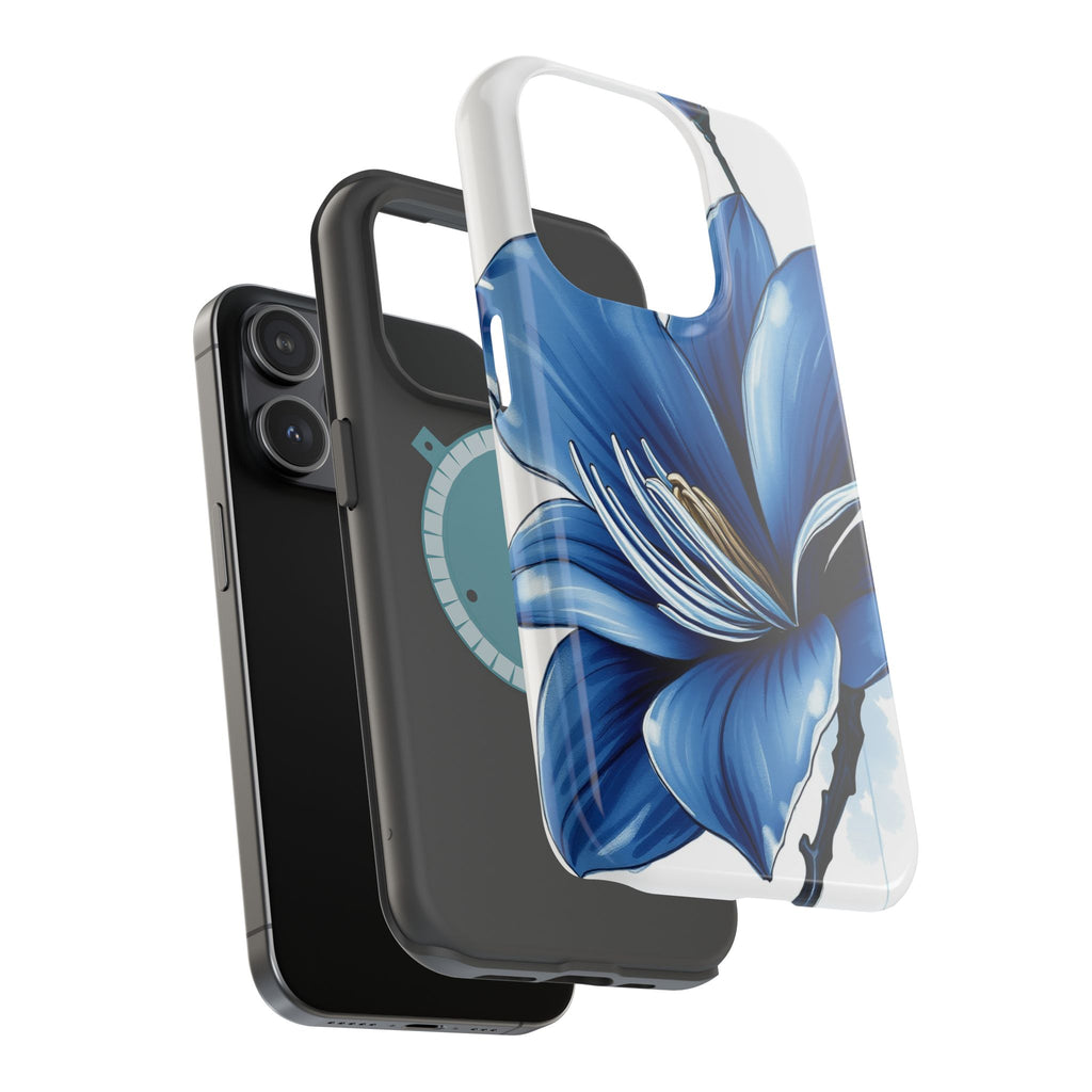 iPhone Midnight Blue And Silver Magnolia Dream Soft iPhone Finish · iPhone Case