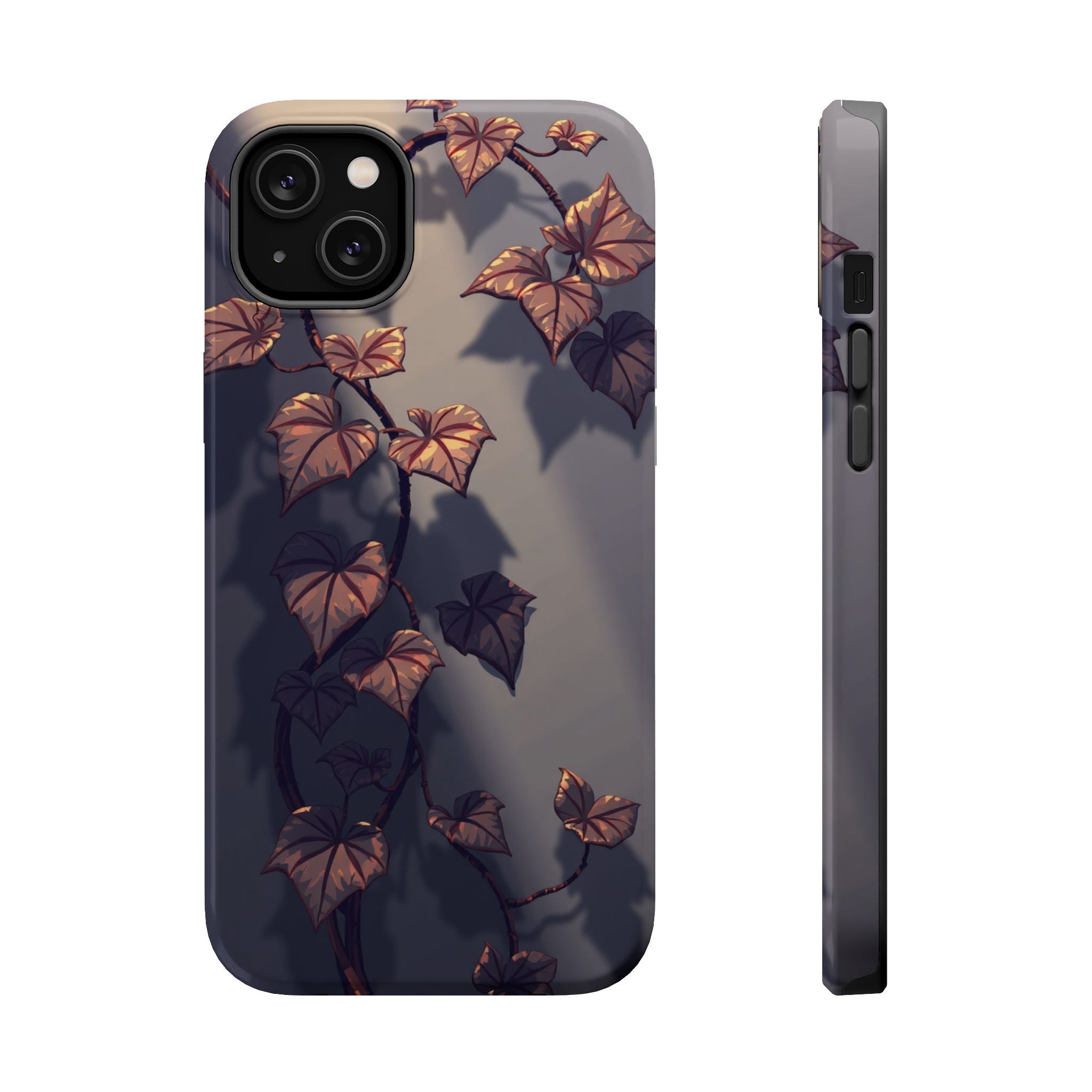 iPhone Charcoal And Copper Art Nouveau Vine Soft iPhone 13 Finish · iPhone Case