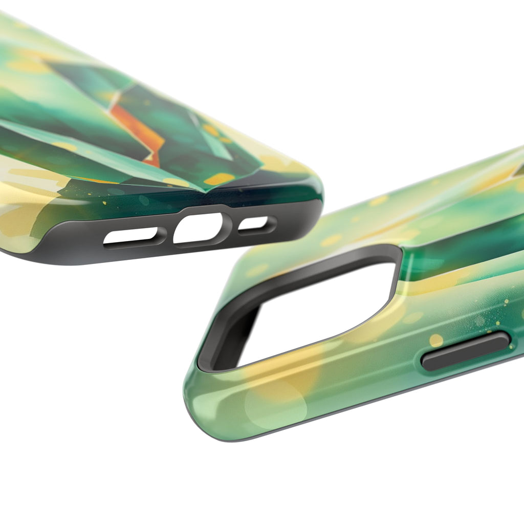 iPhone Emerald Green And Gold Crystal Prism Slim iPhone Everyday · iPhone Case
