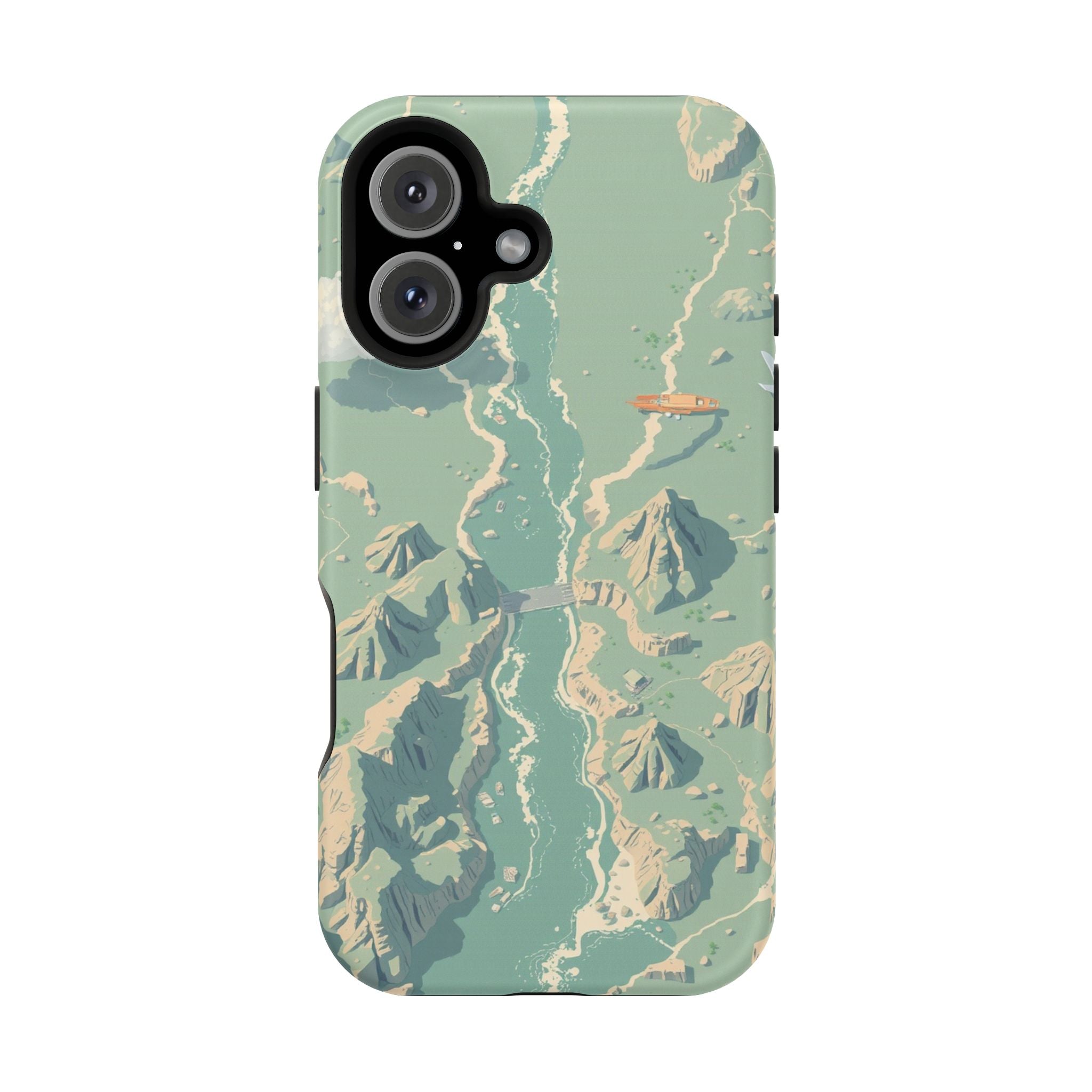 iPhone River Delta Aerial Pixel Art -Bit Slim Everyday iPhone Designer · iPhone