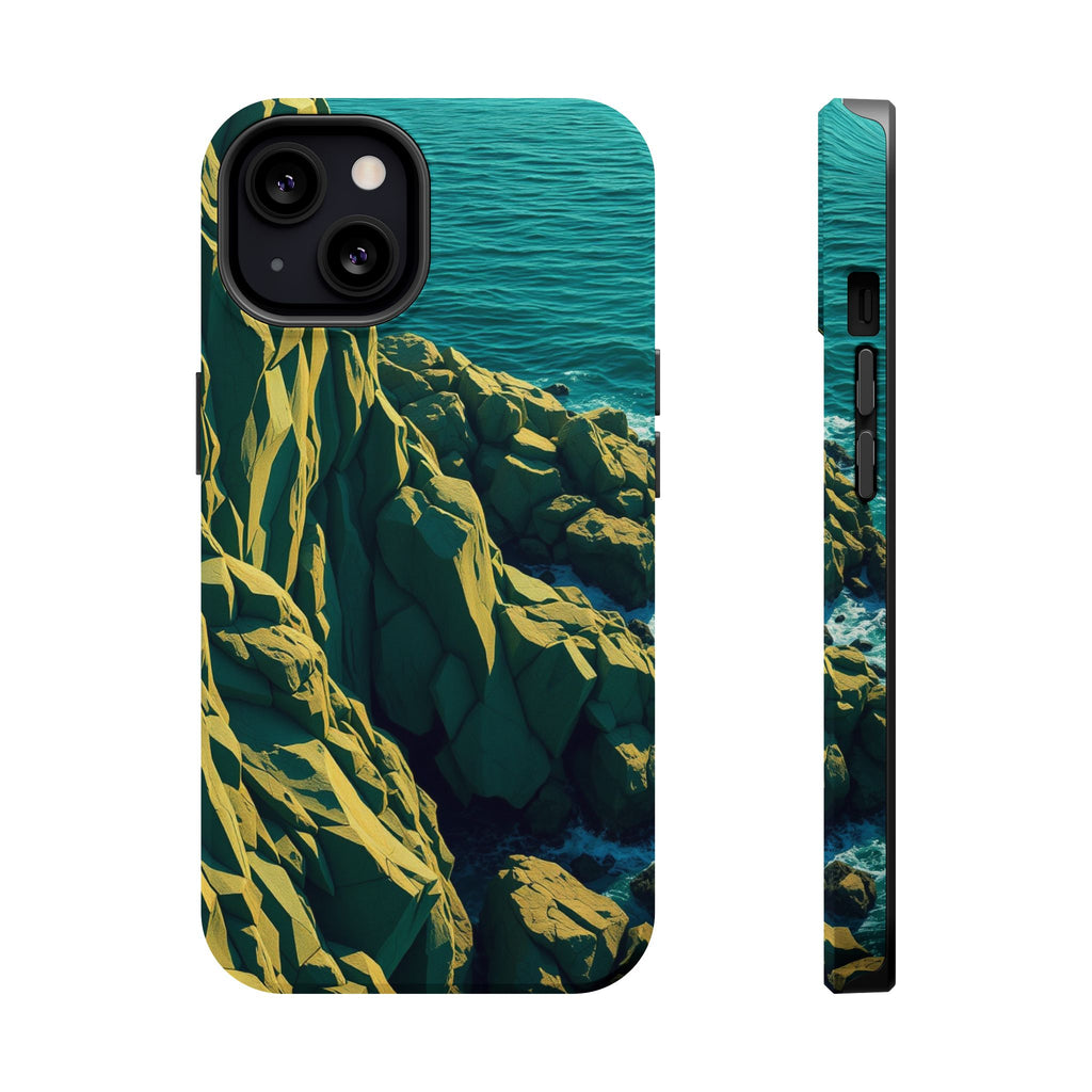 iPhone Emerald Green And Gold Rocky Coastline Slim iPhone Everyday · iPhone Case