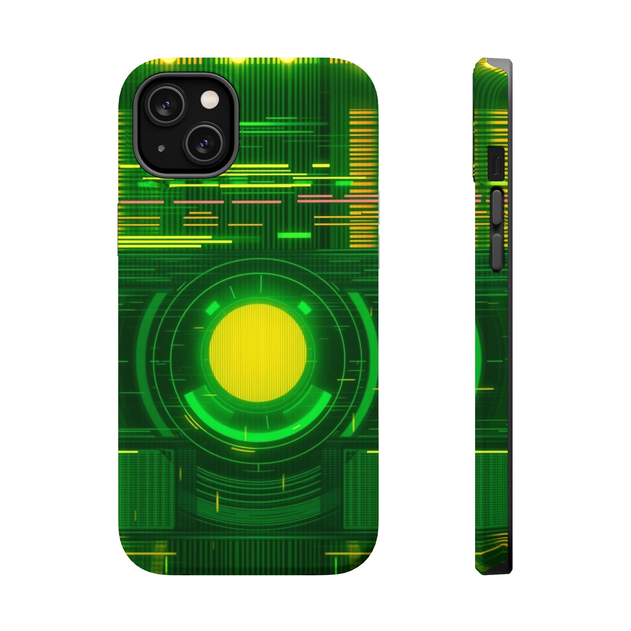 iPhone Emerald Green And Gold VHS Static Slim Everyday Designer Case · iPhone Ca