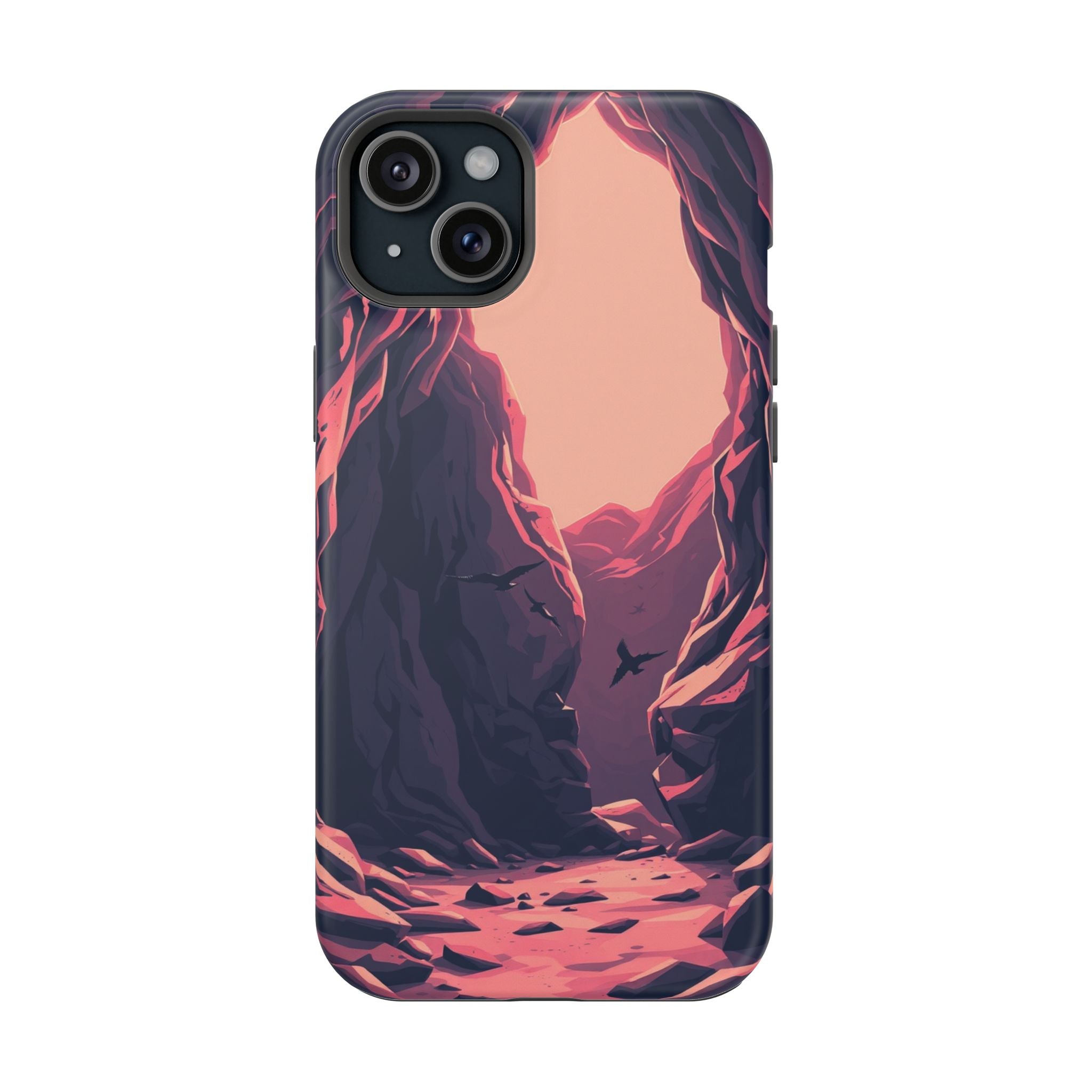 iPhone Rose Pink And Cream Dark Crystal Cave Slim Everyday Designer Case · iPhon