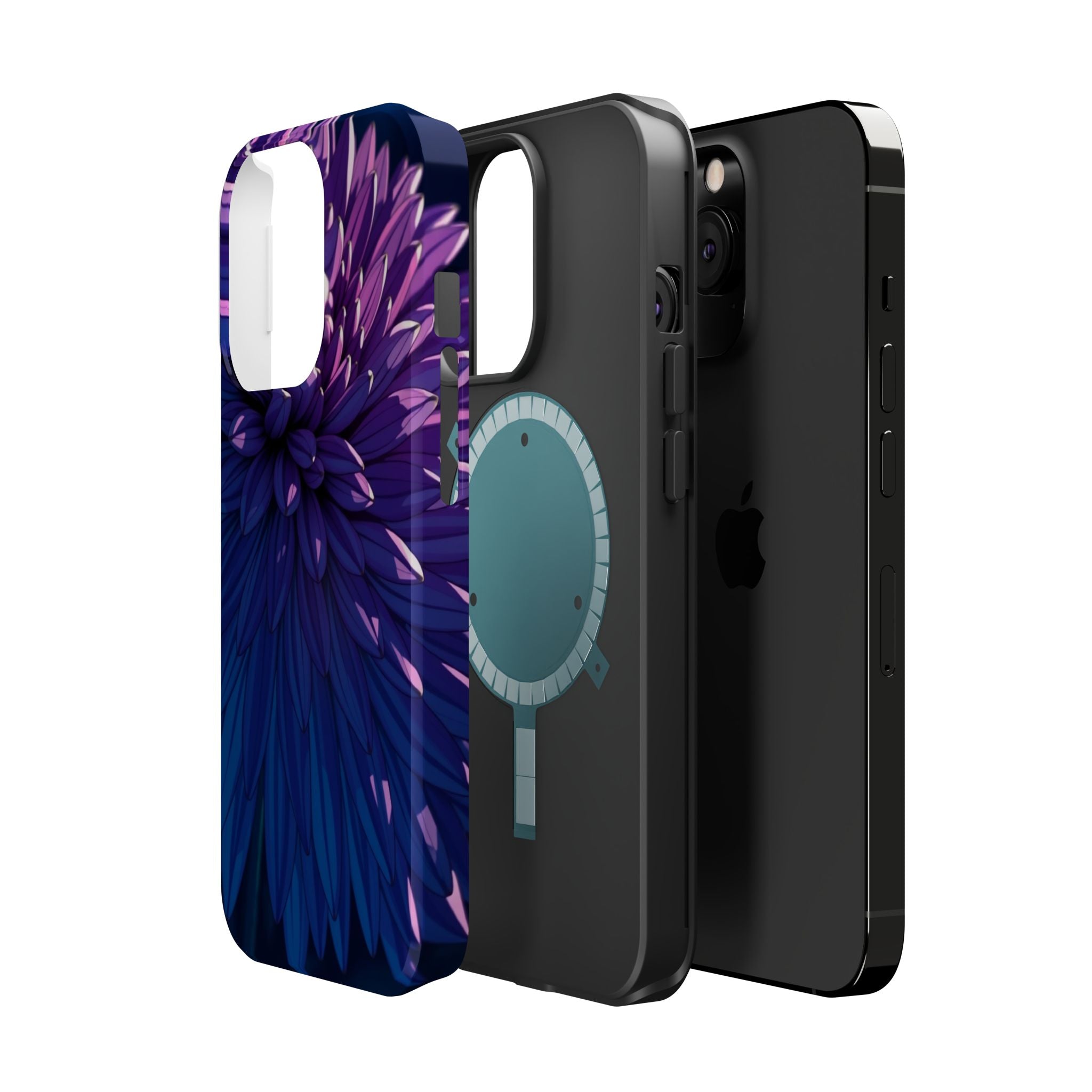 iPhone Indigo And Violet Chrysanthemum Classic Soft iPhone Finish · iPhone Case