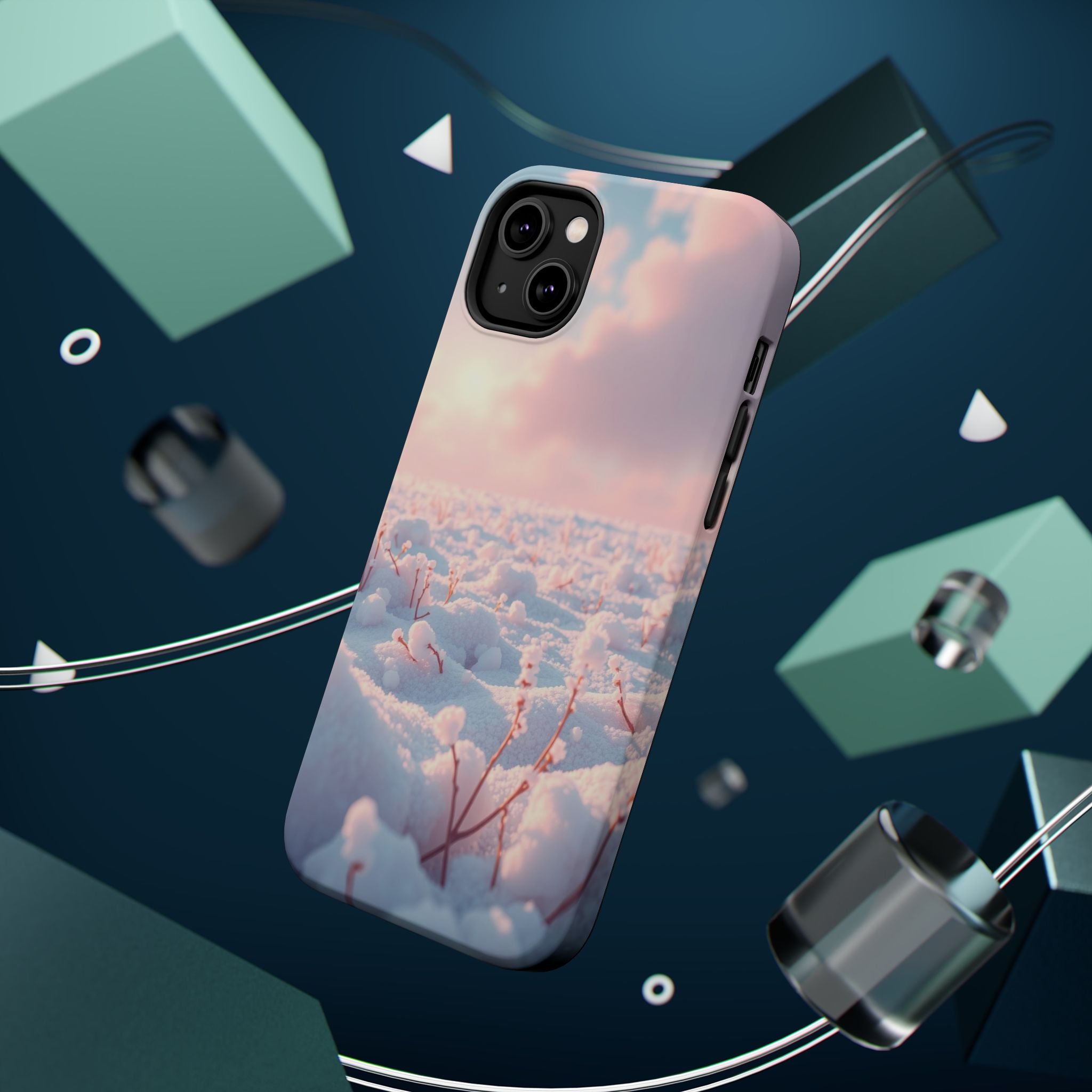 iPhone Snow Field Enchanted Art 13 Bold Modern Everyday Snap Case · iPhone Case