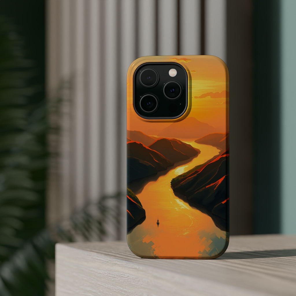 iPhone River Delta Aerial Oil Painting Impressionist iPhone Slim · iPhone Case
