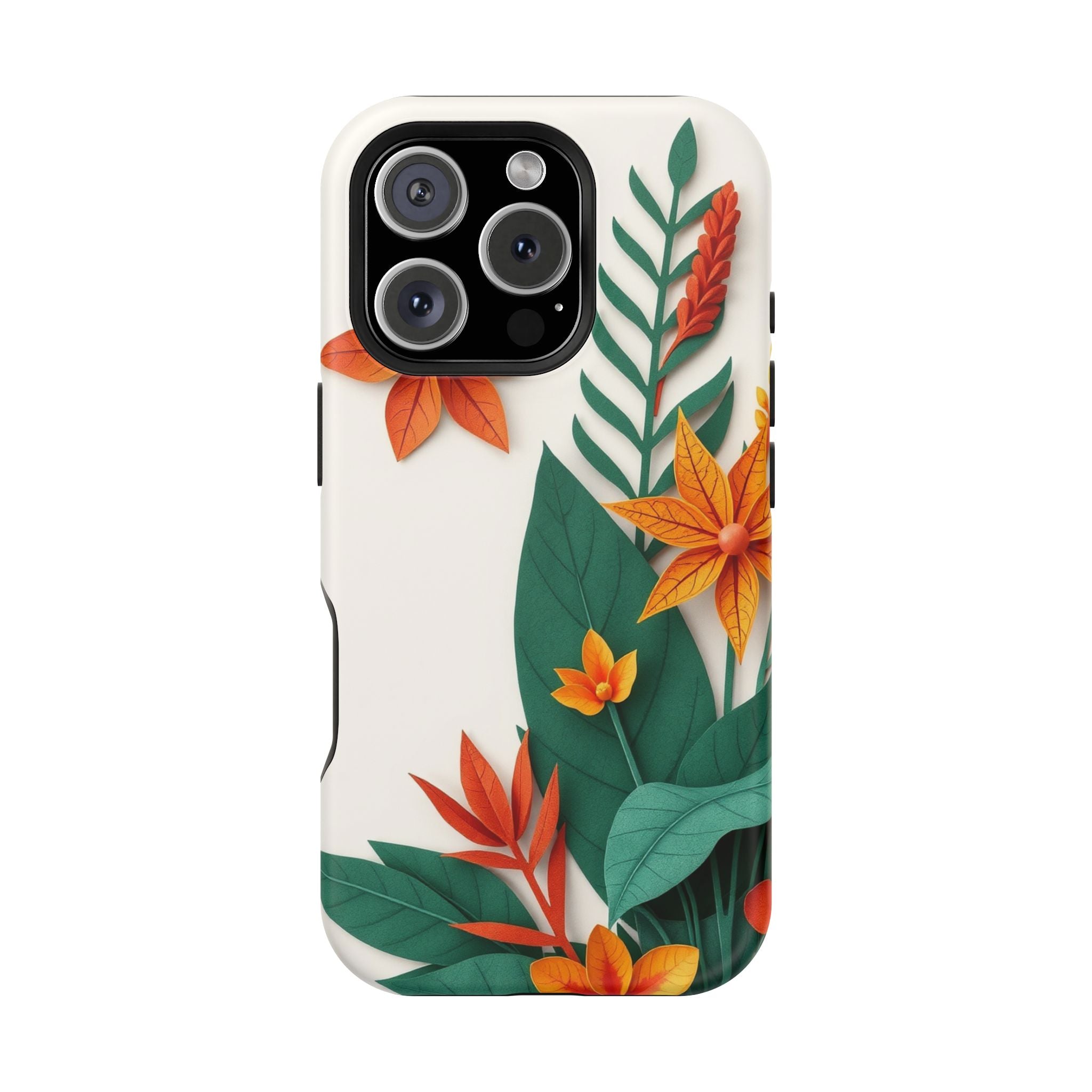 iPhone Jungle Floral Paper Cut Art Bold Modern Everyday Snap Case · iPhone Case