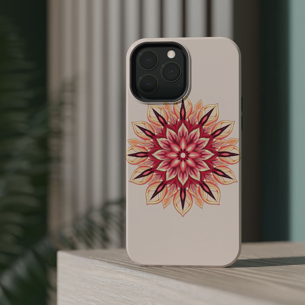 iPhone Floral Mandala Pixel Art -Bit Slim Everyday Designer Case · iPhone Case