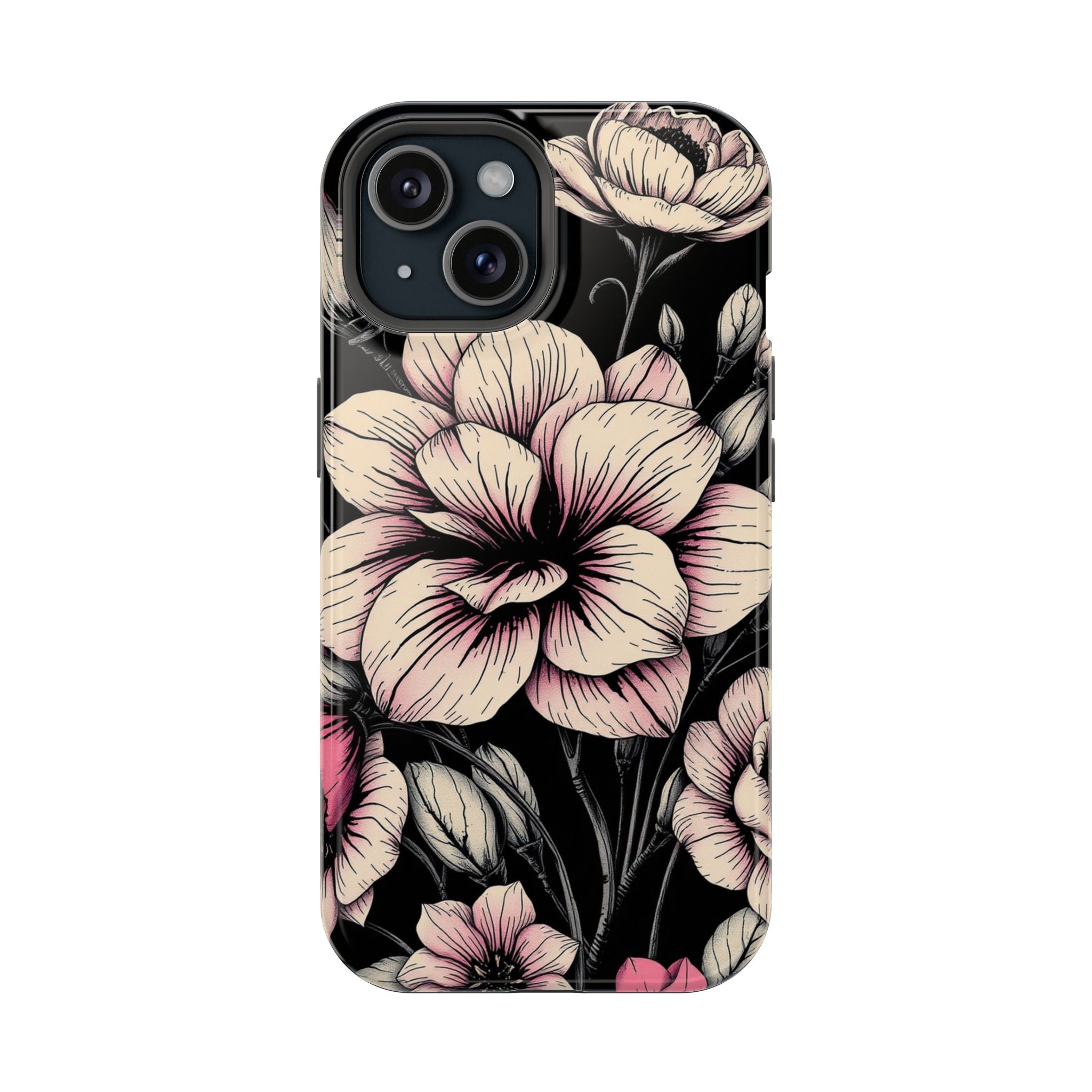iPhone Floral Dark Academia Gothic Ink Slim Everyday Designer Case · iPhone Case