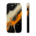 iPhone Mustard And Rust Paint Splash Slim Everyday Designer Case · iPhone Case
