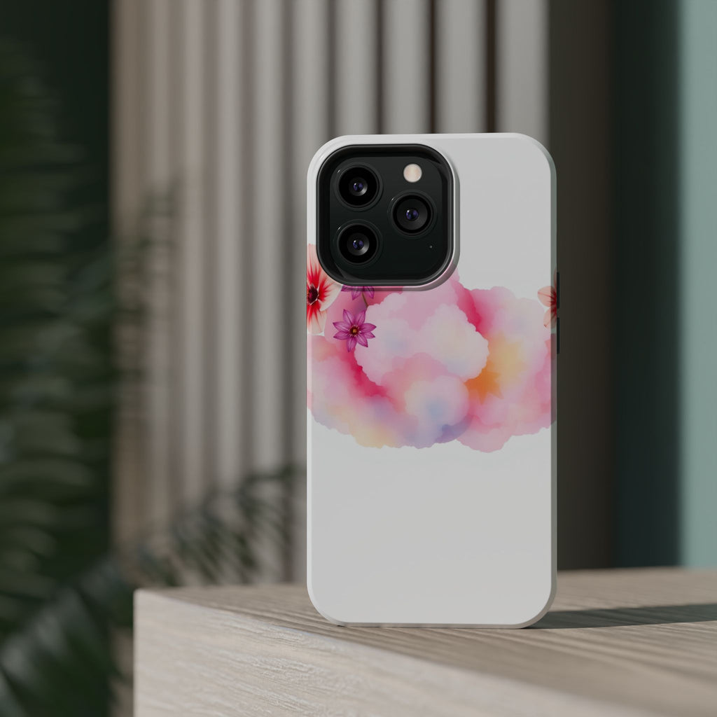 iPhone Pastel Floral Cloud Vibrant Watercolor Carry Case Slim Snap Case · iPhone