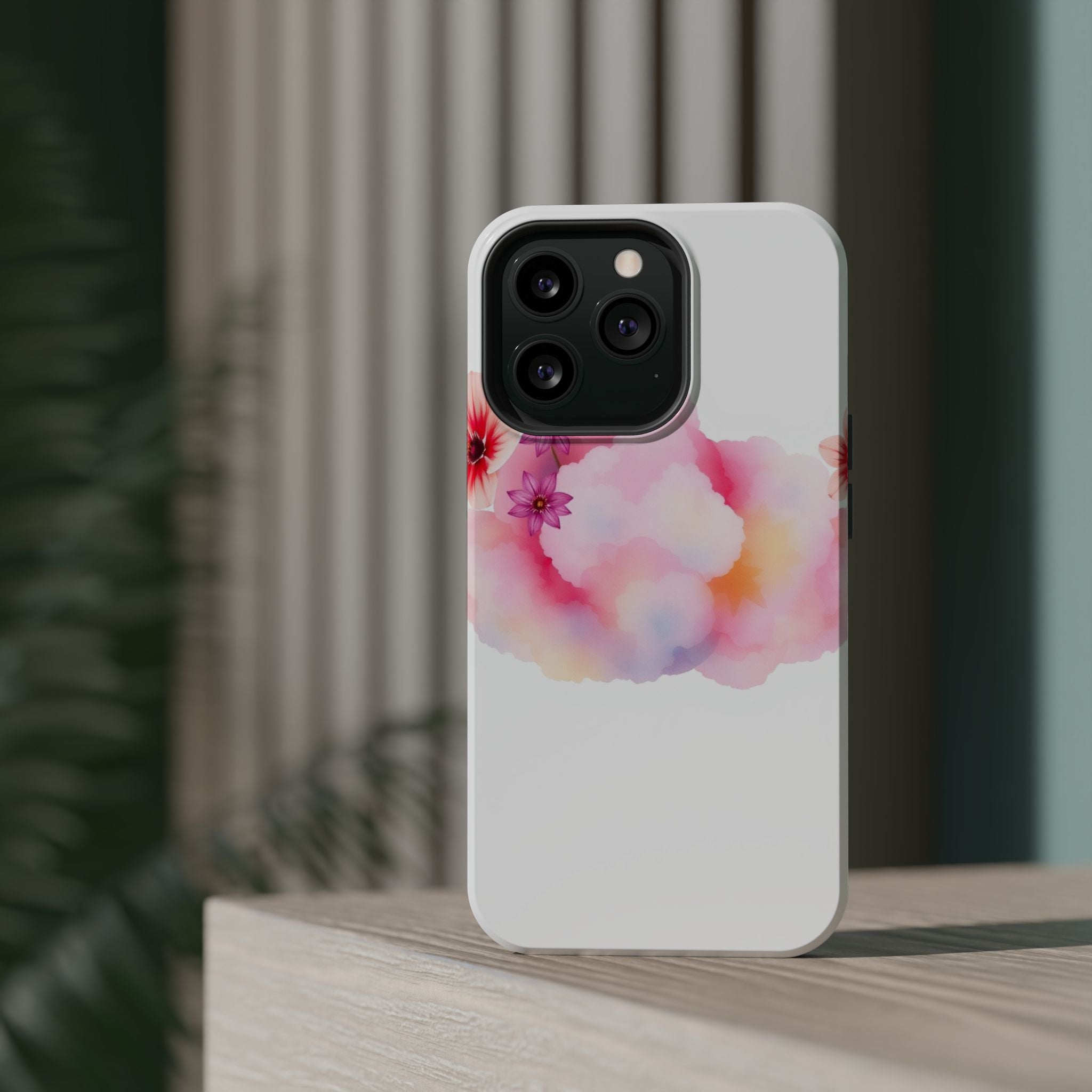 iPhone Pastel Floral Cloud Vibrant Watercolor Carry Case Slim Snap Case · iPhone
