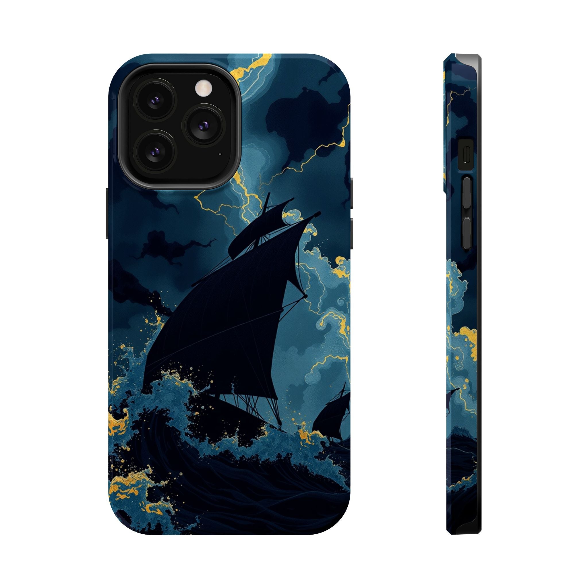 iPhone Black And Crimson Storm at Sea Slim Everyday Designer Case · iPhone Case