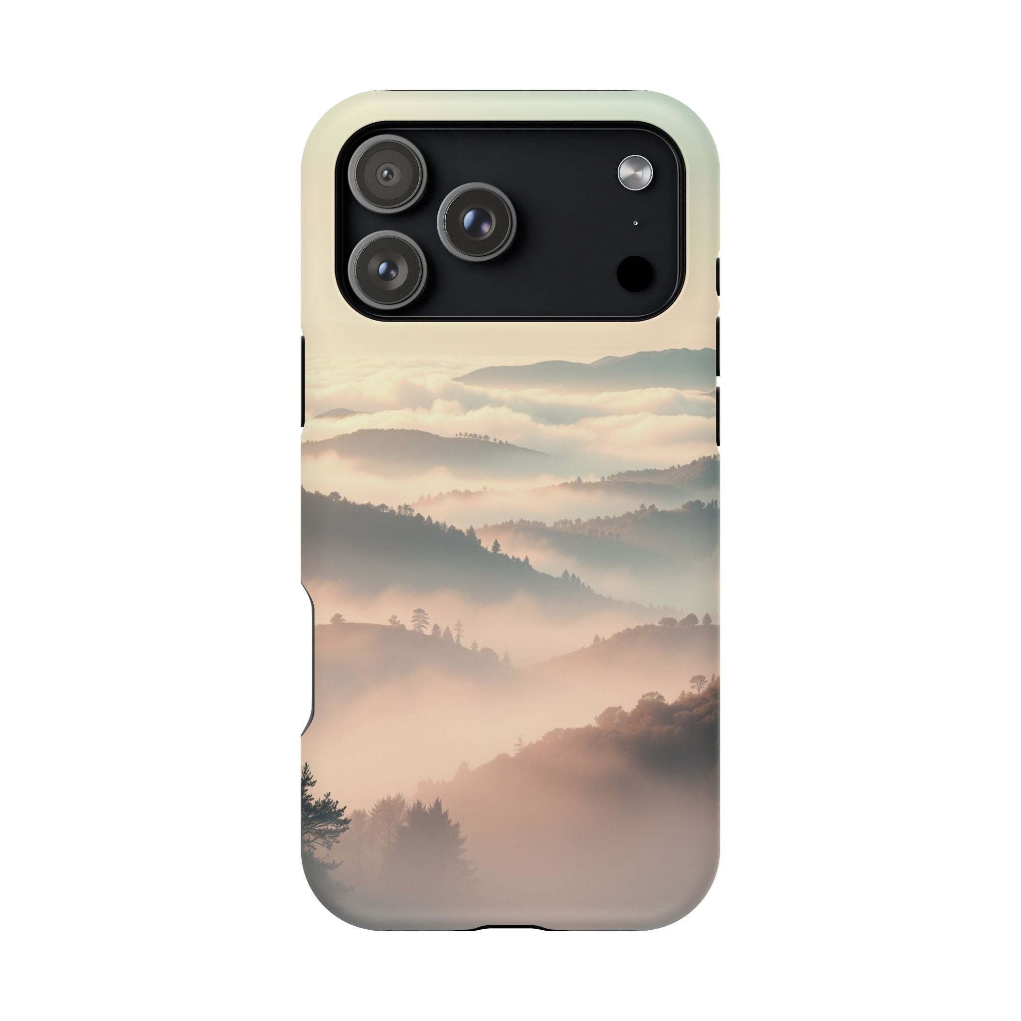 iPhone Mint And Blush Fog Rolling Over Hills Slim iPhone Everyday · iPhone Case