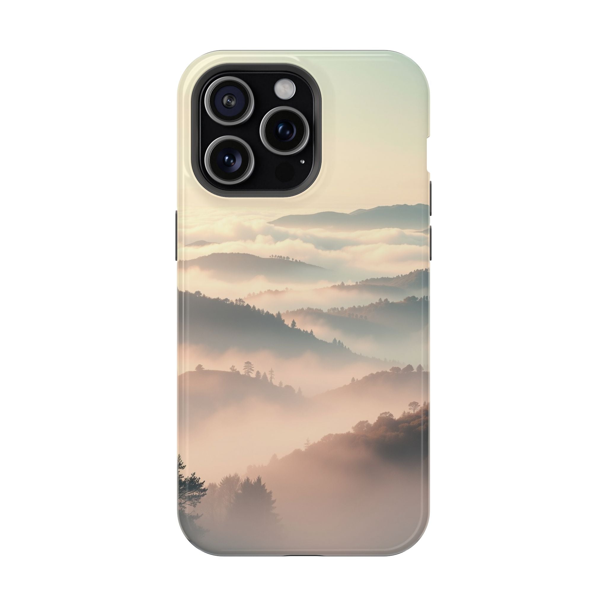iPhone Mint And Blush Fog Rolling Over Hills Slim iPhone Everyday · iPhone Case
