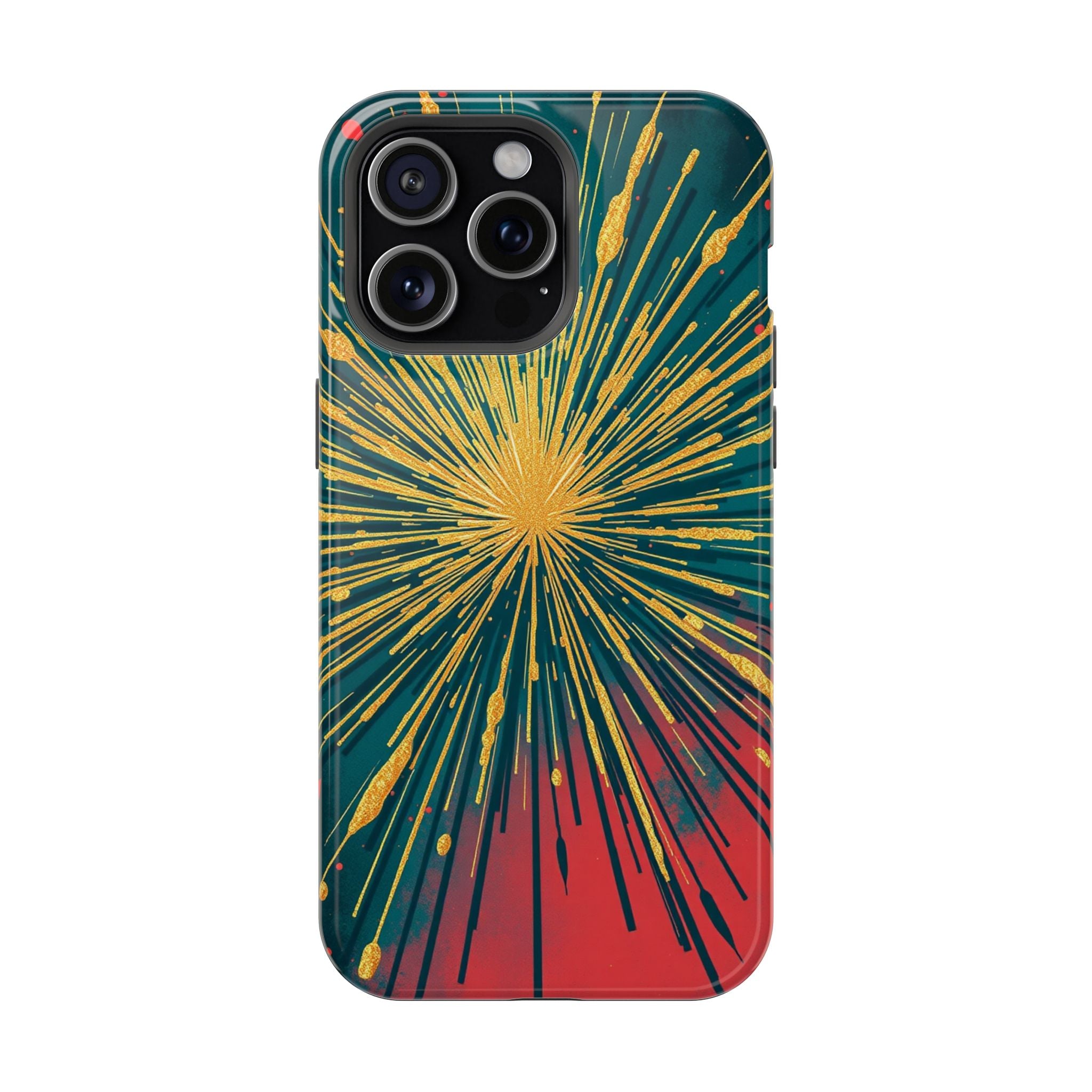 iPhone Gold Foil Burst Dark Gothic Ink Slim Everyday Designer Case · iPhone Case