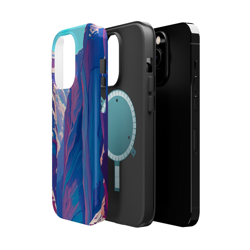 iPhone Cyan And Magenta Canyon Wall Slim Everyday Designer Case · iPhone Case