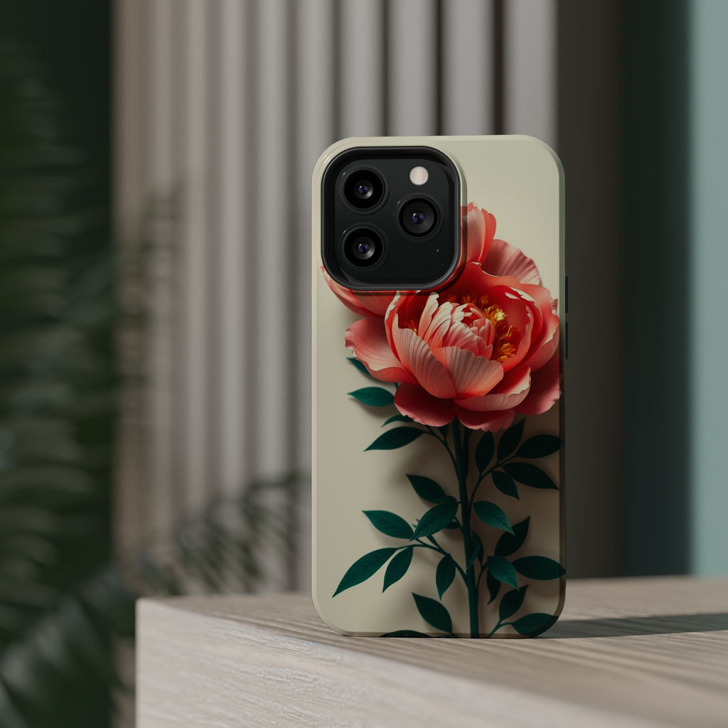iPhone Emerald Green And Gold Peony Bouquet Slim iPhone Everyday · iPhone Case