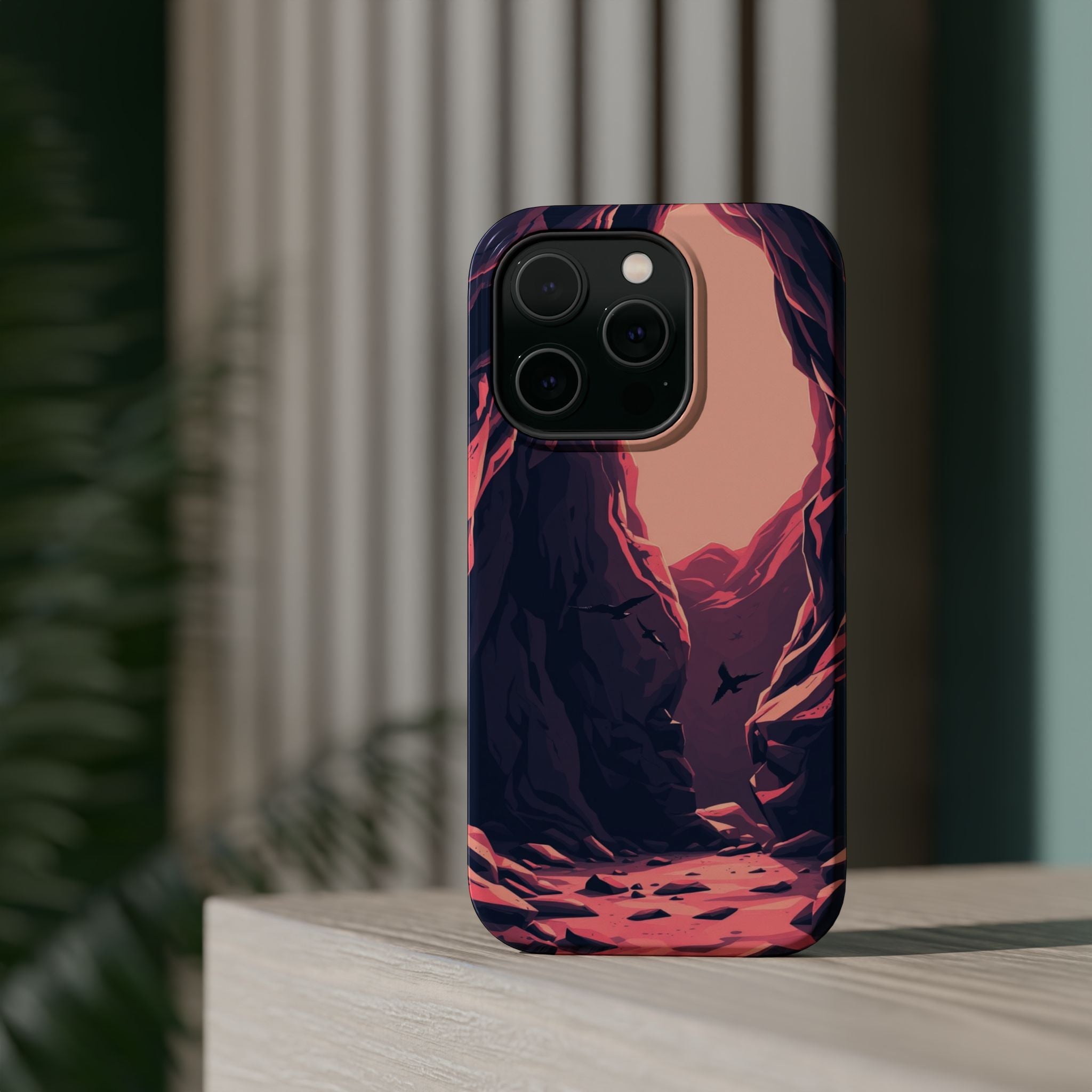 iPhone Rose Pink And Cream Dark Crystal Cave Slim Everyday Designer Case · iPhon