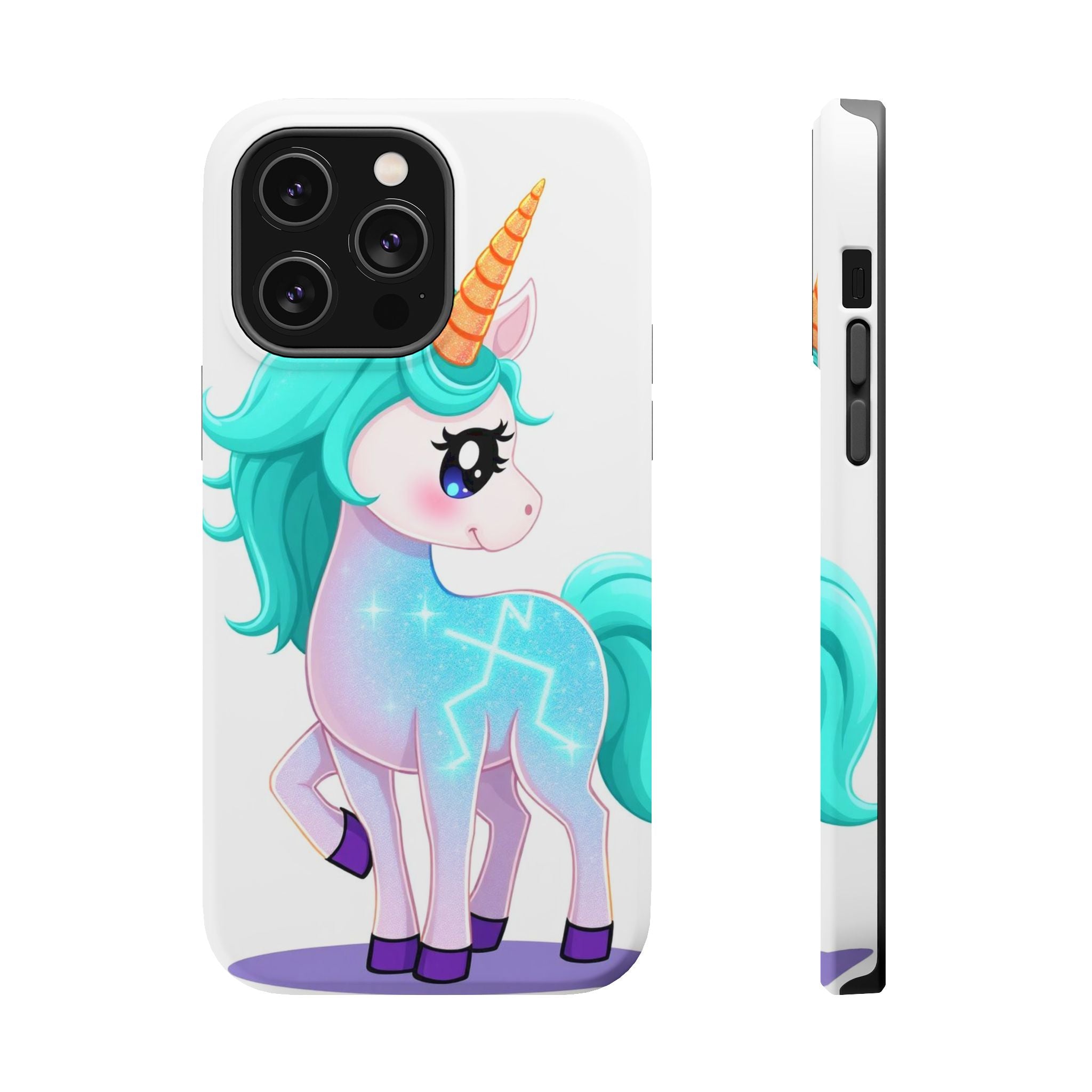 iPhone Turquoise Sparkle Unicorn Kids Fun iPhone Phone Case Gift · iPhone Case