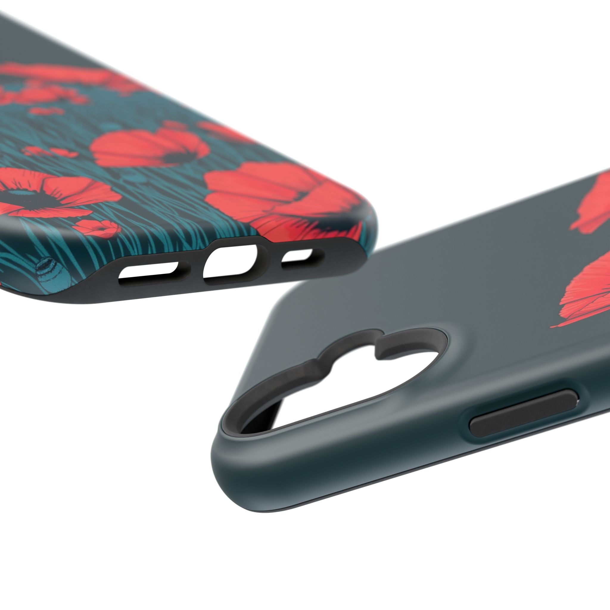 iPhone Poppy Field Dark Gothic Ink Clean Minimal Snap Cas Slim Snap Case · iPhon