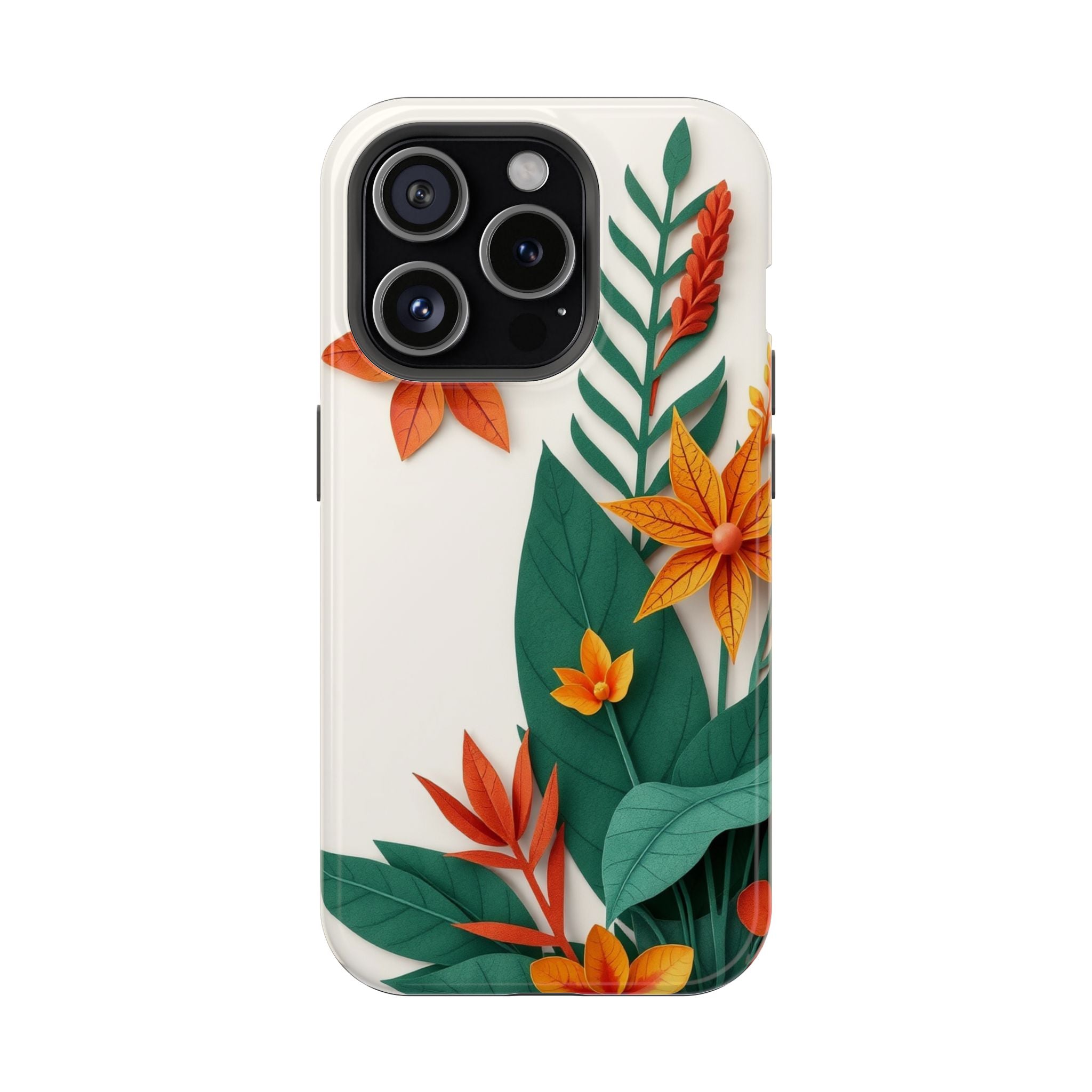 iPhone Jungle Floral Paper Cut Art Bold Modern Everyday Snap Case · iPhone Case