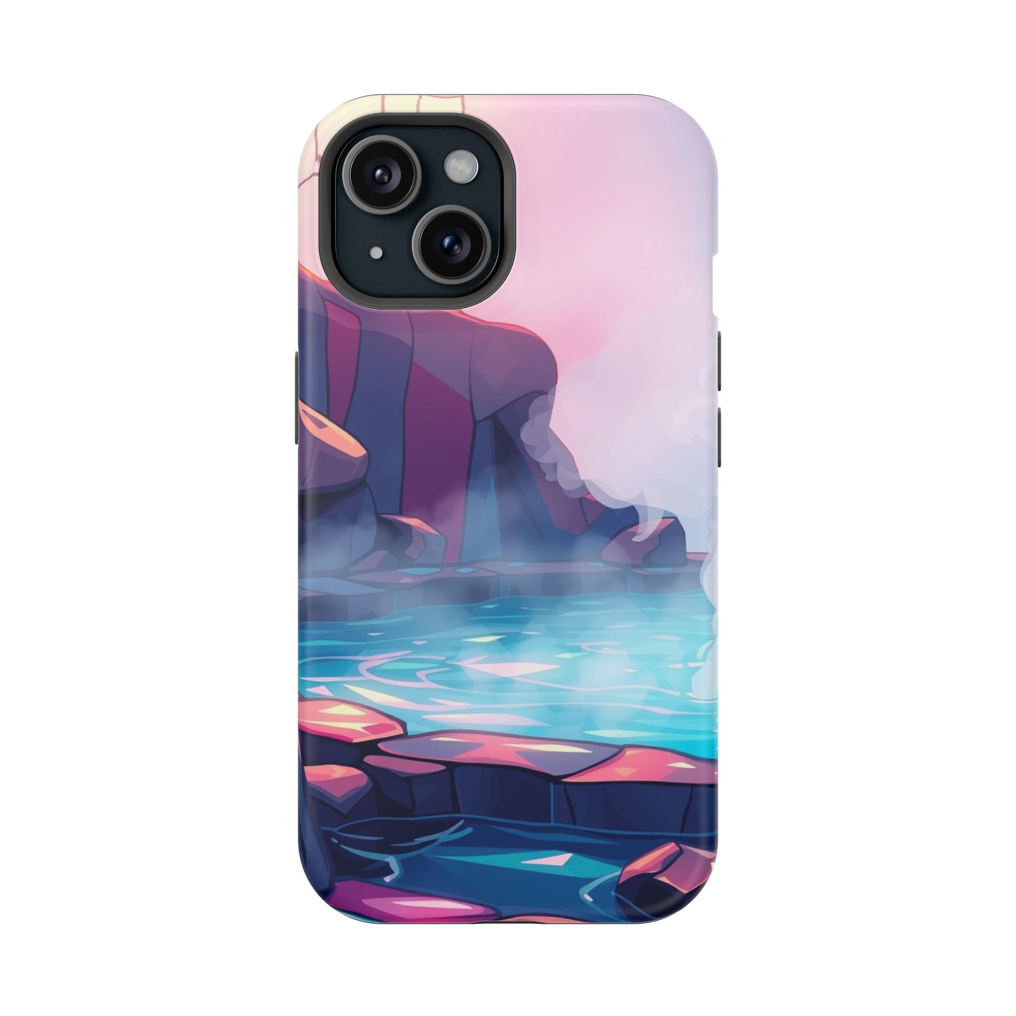 iPhone Cyan And Magenta Hot Spring Steam Slim Everyday iPhone Designer · iPhone