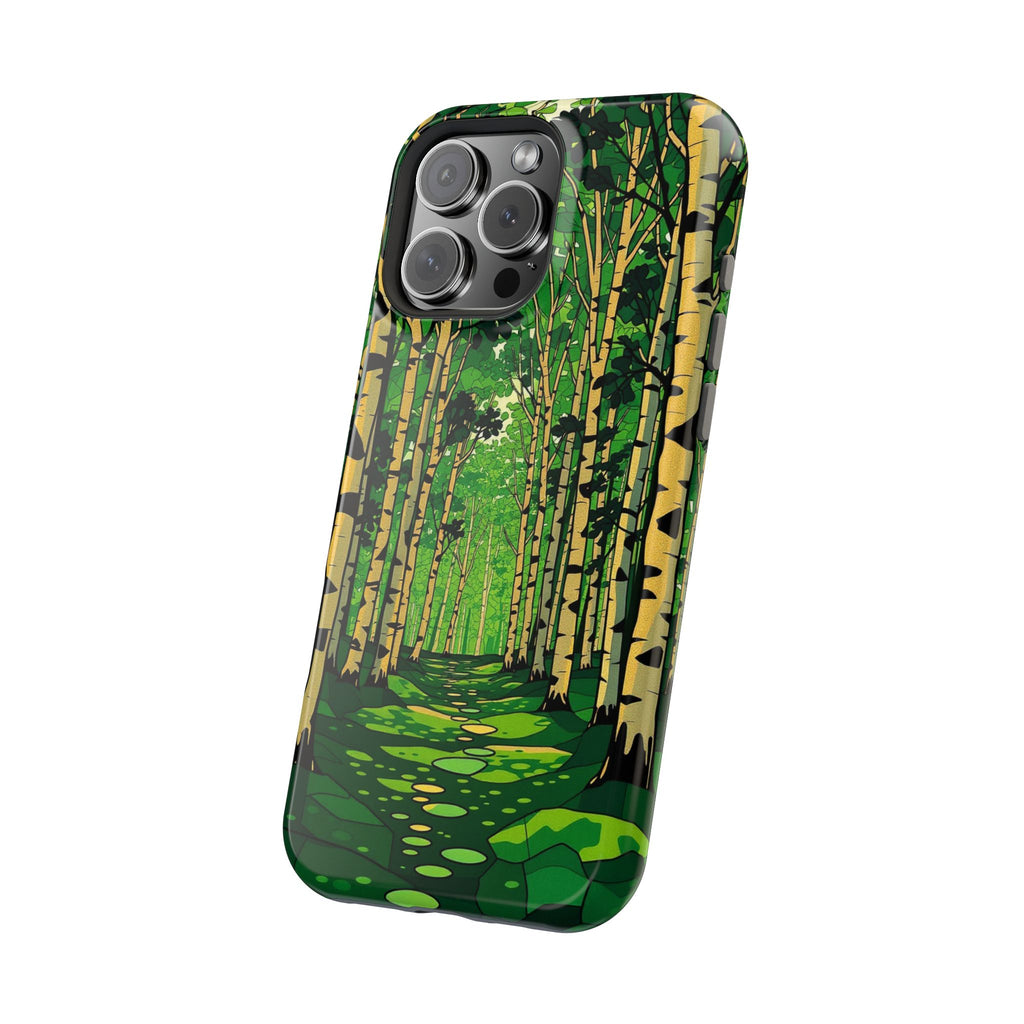 iPhone Emerald Green And Gold Birch Grove Slim iPhone Everyday Designer · iPhone