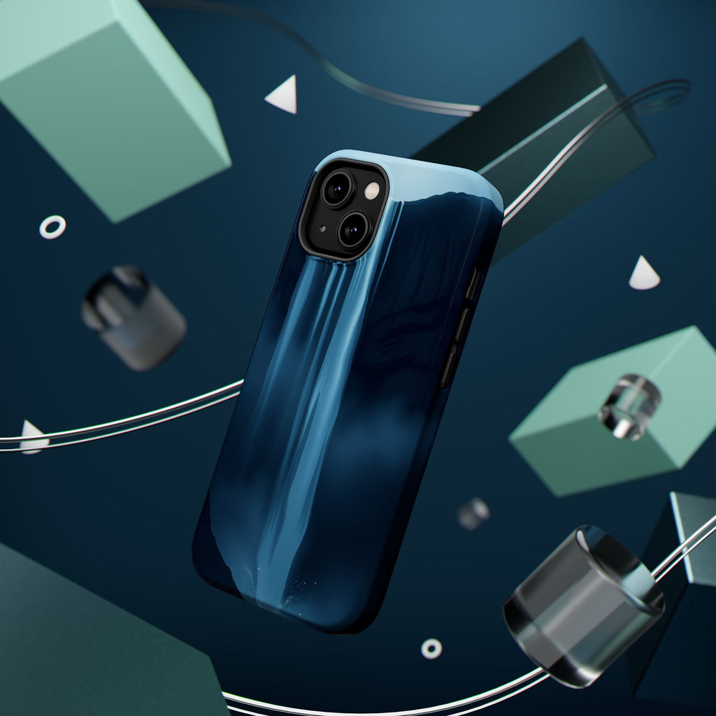 iPhone Midnight Blue And Silver Waterfall Mist Soft iPhone Finish · iPhone Case