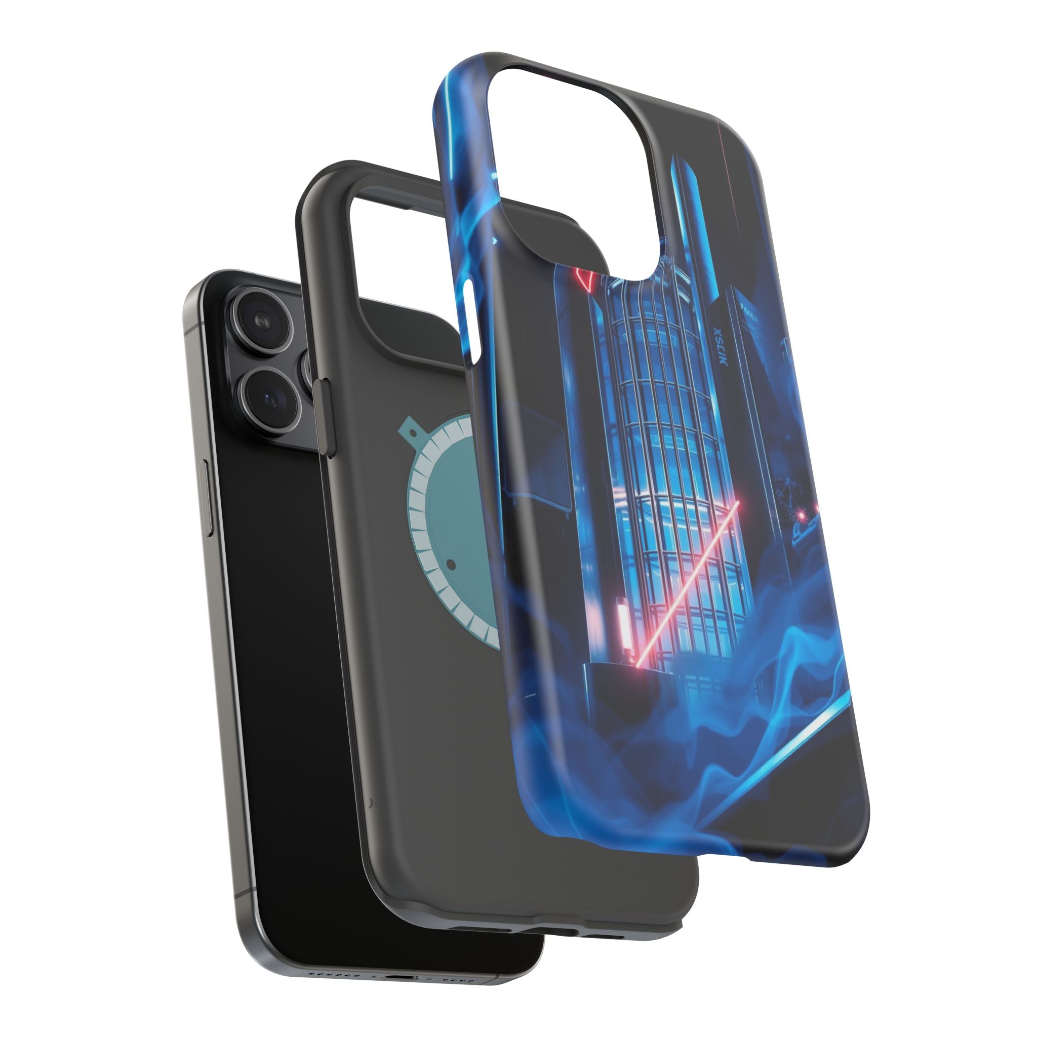 iPhone Midnight Blue And Silver Bauhaus Composition Slim Snap Case · iPhone Case