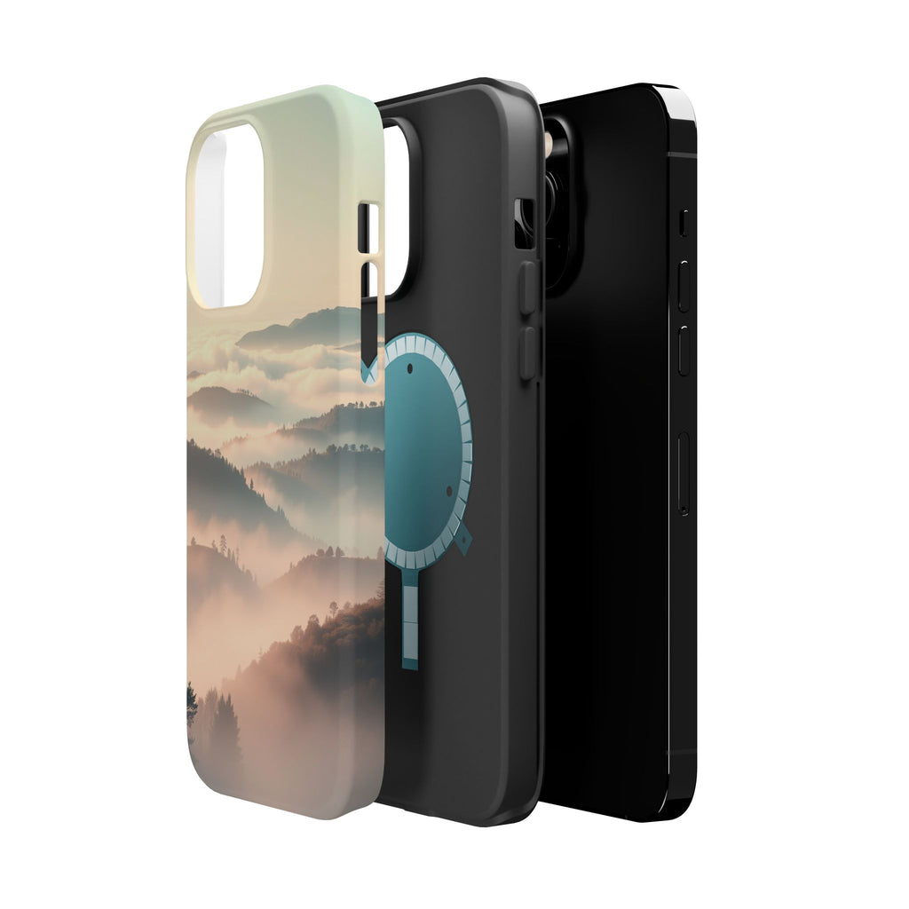 iPhone Mint And Blush Fog Rolling Over Hills Slim iPhone Everyday · iPhone Case
