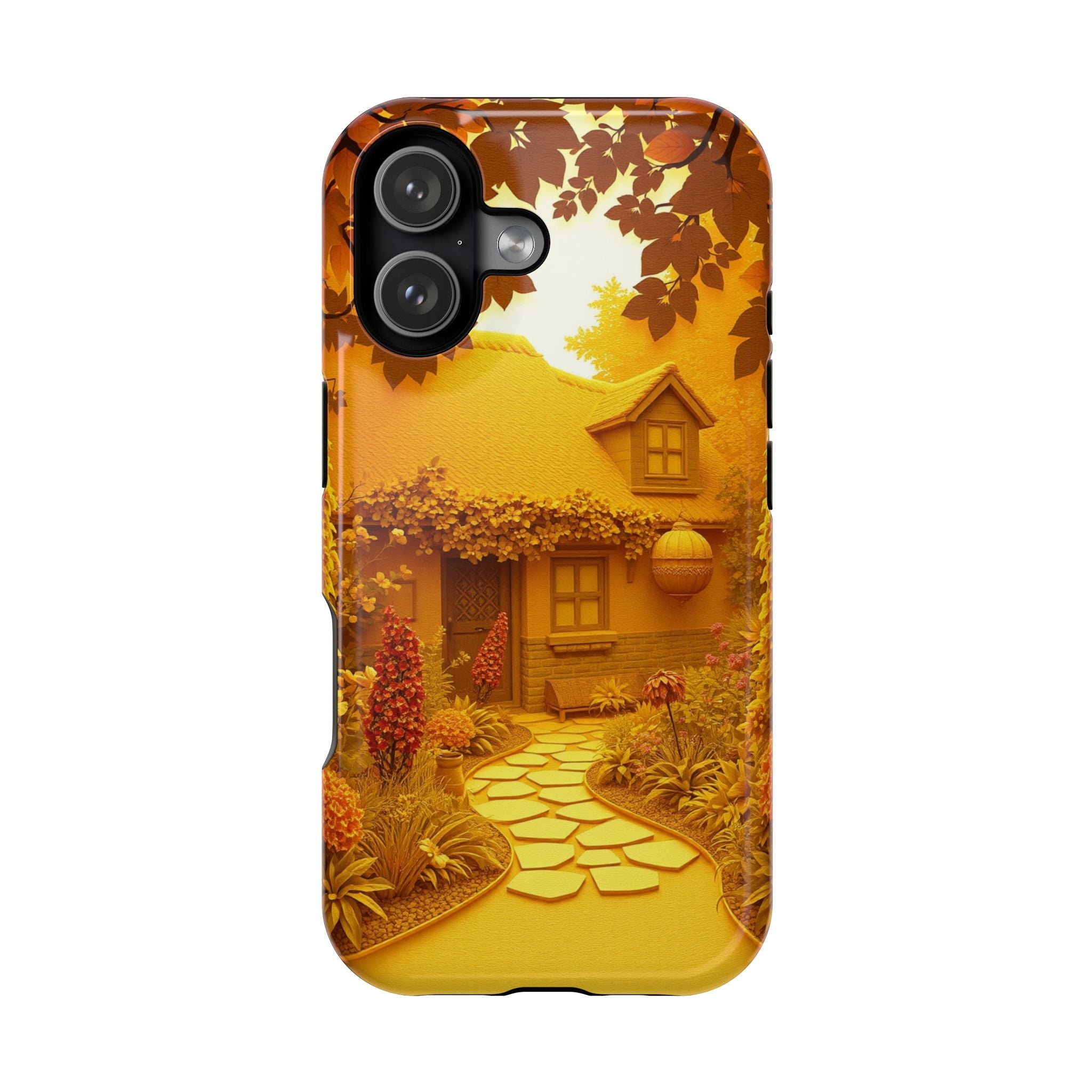 iPhone Vibrant Cottage Garden Design Slim Everyday Designer Case · iPhone Case