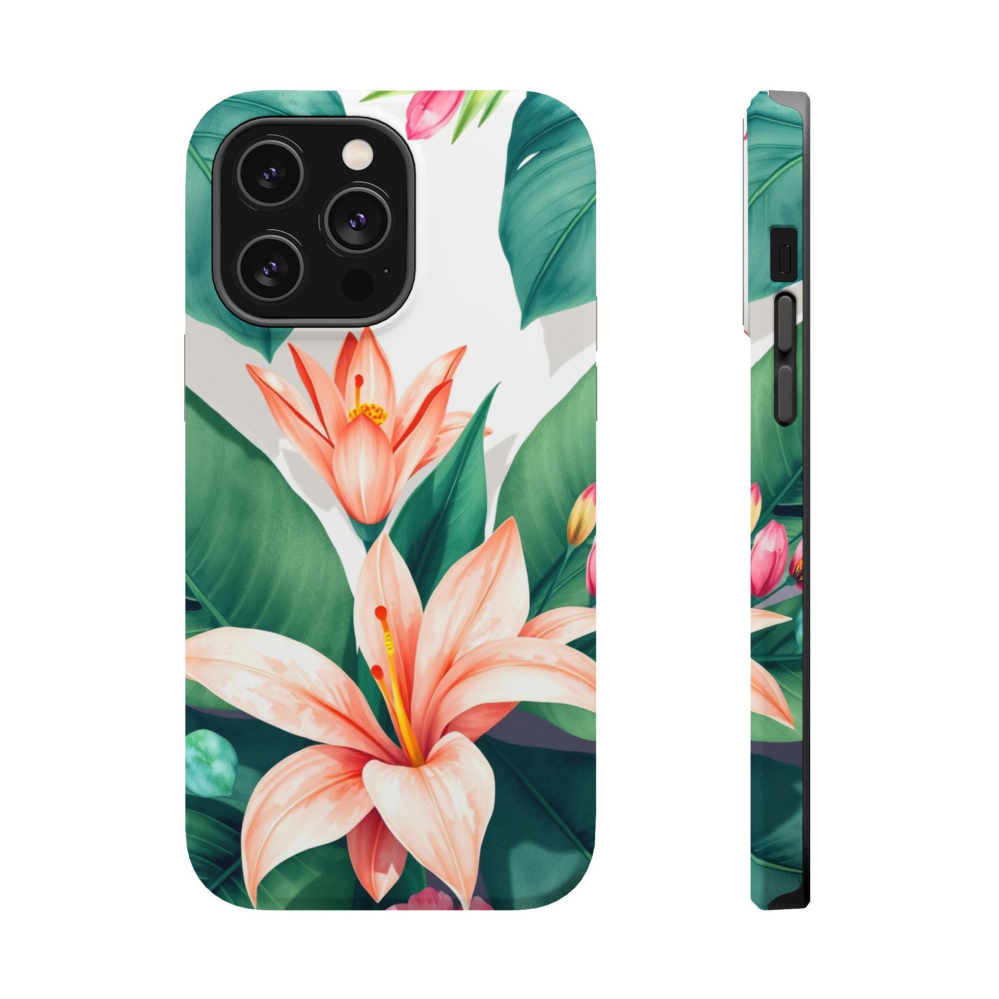 iPhone Tropical Bloom Sage And Ivory Slim Snap Case Gal · iPhone Case
