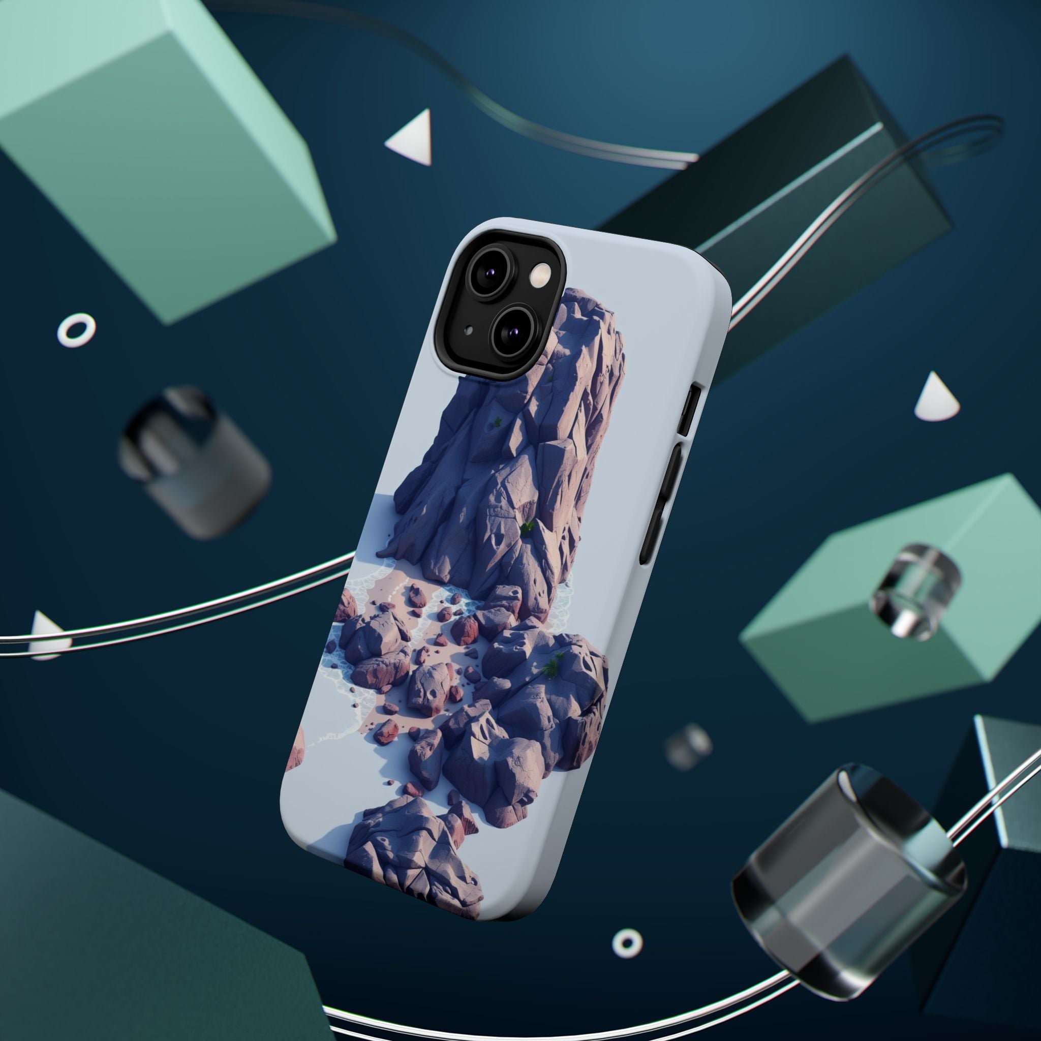 iPhone Indigo And Violet Pebble Beach Slim Everyday Designer Case · iPhone Case
