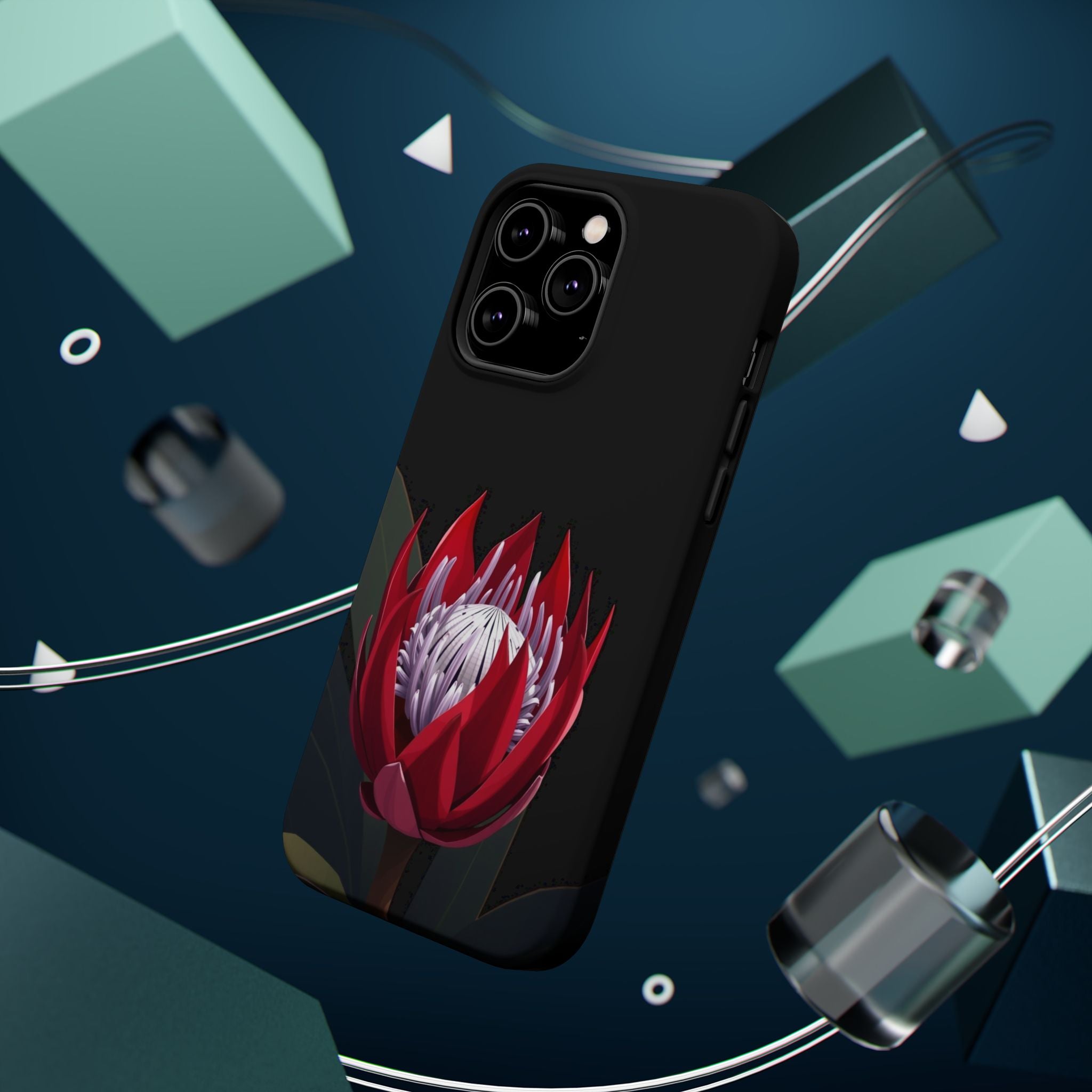 iPhone Black And Crimson Protea Bold Slim Everyday Designer Case · iPhone Case