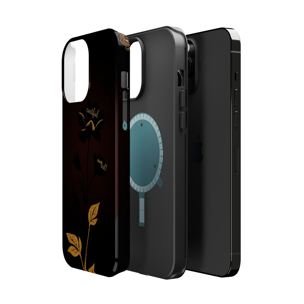 iPhone Earthy Floral Silhouette Design Slim Everyday Designer Case · iPhone Case