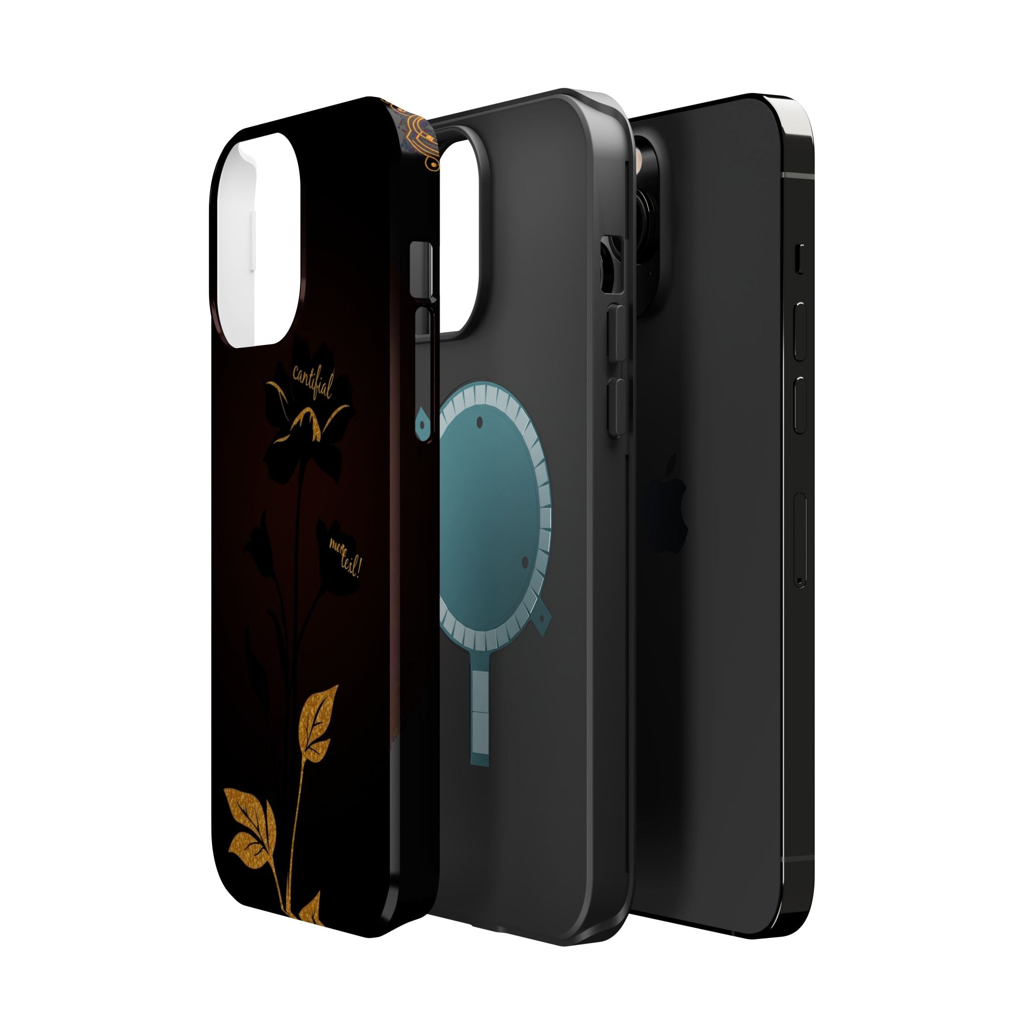 iPhone Earthy Floral Silhouette Design Slim Everyday Designer Case · iPhone Case