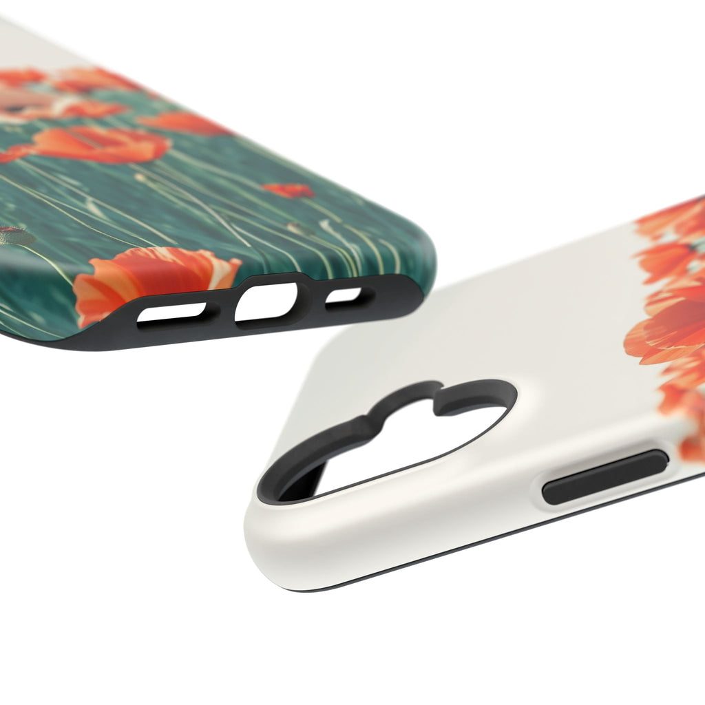iPhone Mint And Blush Poppy Field 10 Slim Everyday Designer Case · iPhone Case