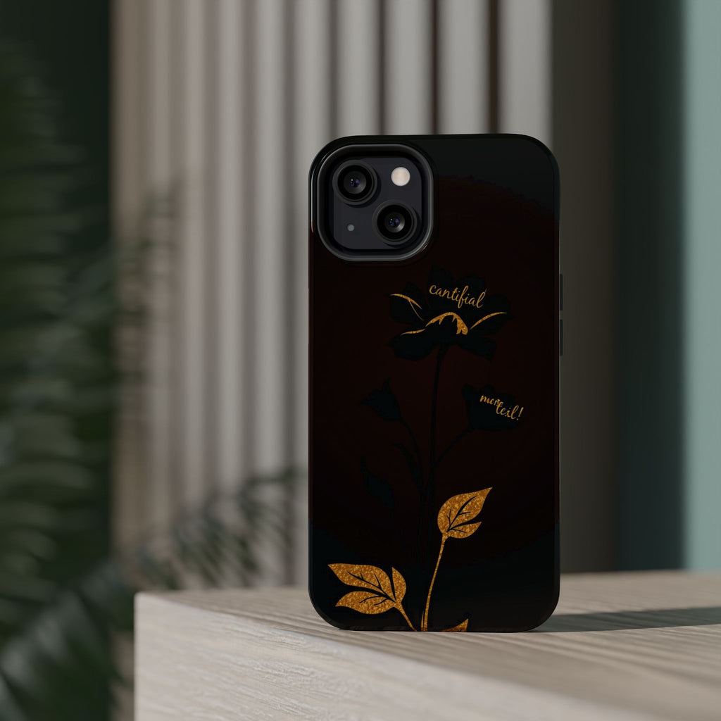 iPhone Earthy Floral Silhouette Design Slim Everyday Designer Case · iPhone Case