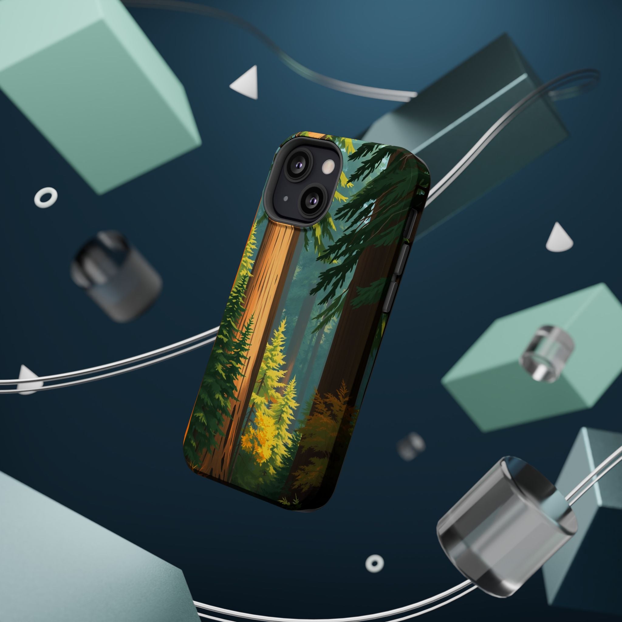 iPhone Redwood Forest Oil Painting Impressionist Clean iPhone Minimal · iPhone C
