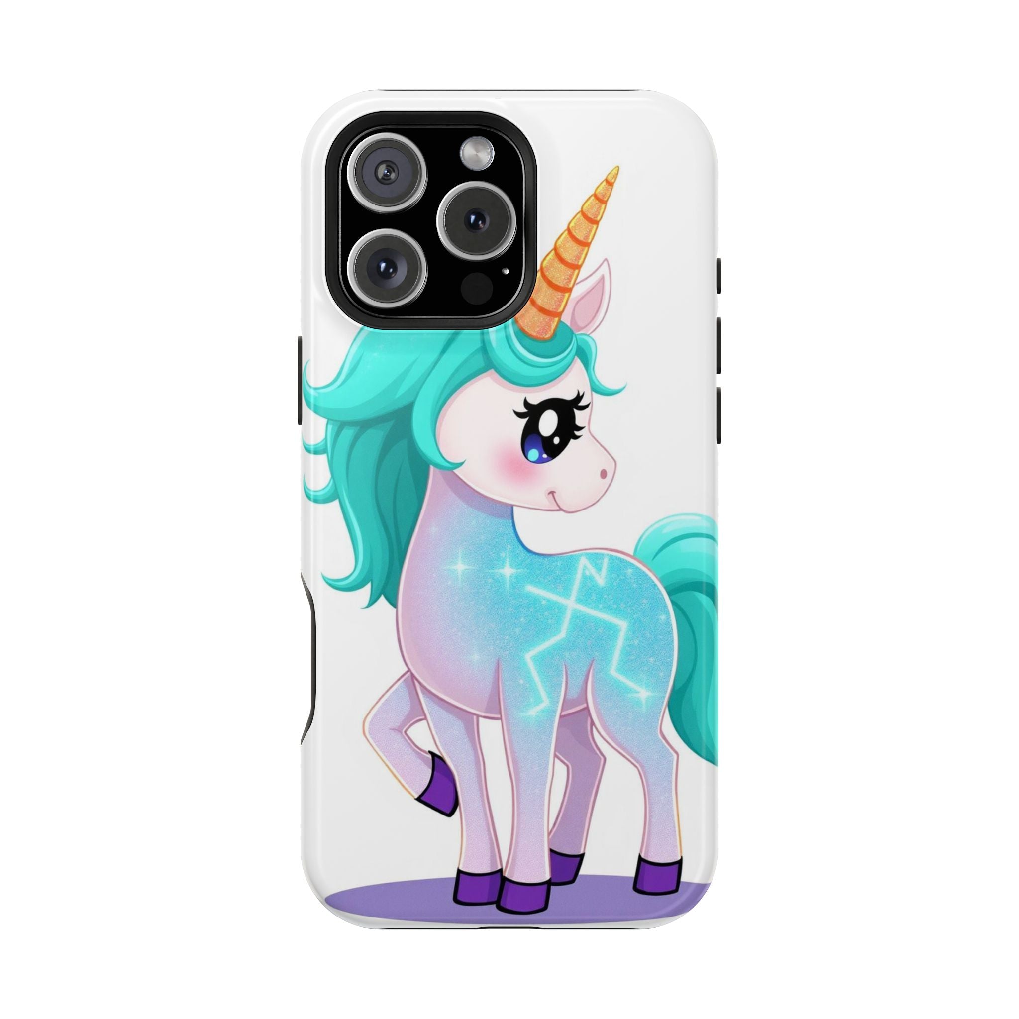 iPhone Turquoise Sparkle Unicorn Kids Fun iPhone Phone Case Gift · iPhone Case