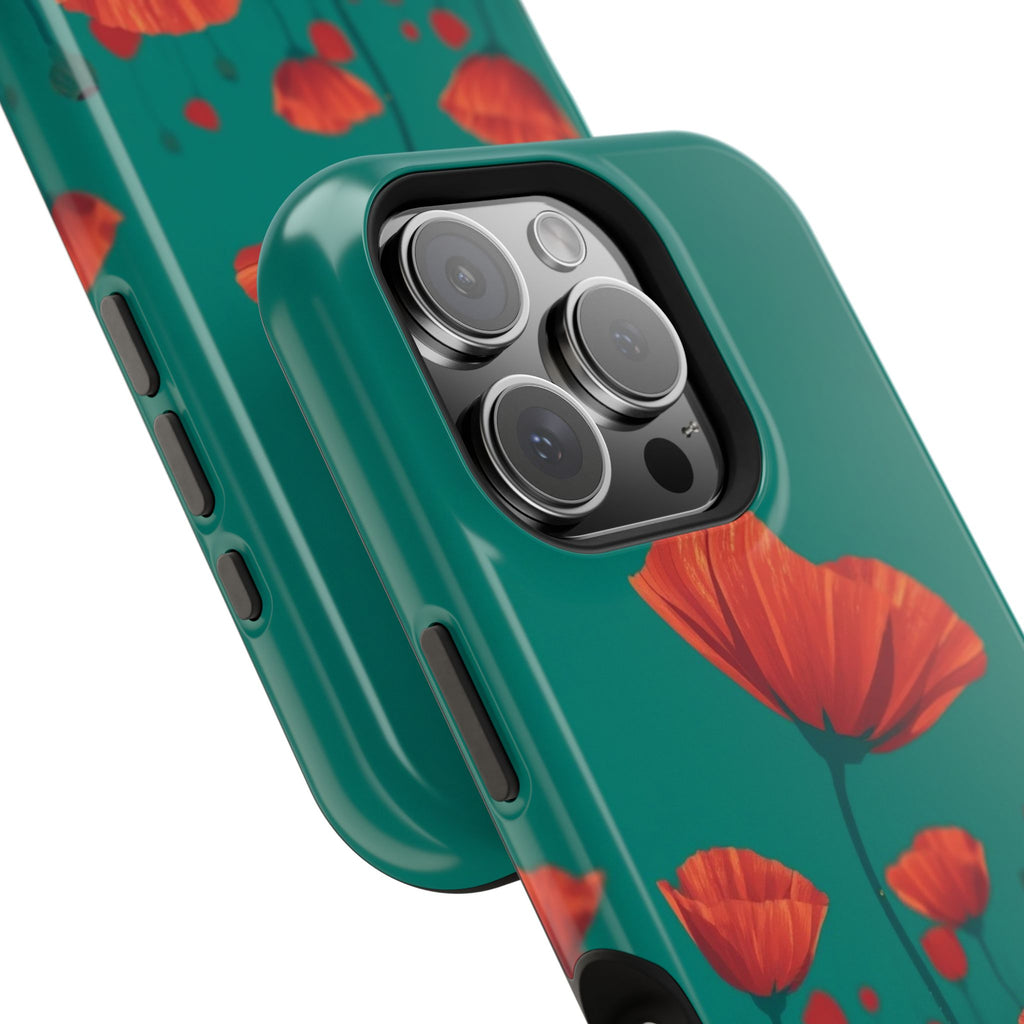 iPhone Earthy Poppy Field Design Bold Modern Everyday Snap Case · iPhone Case