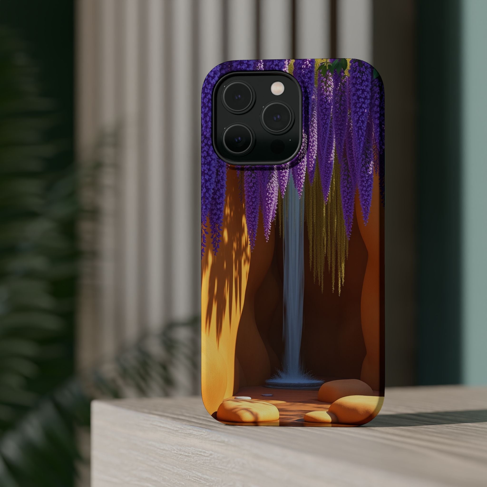 iPhone Earthy Wisteria Cascade Design Slim Everyday Designer Case · iPhone Case