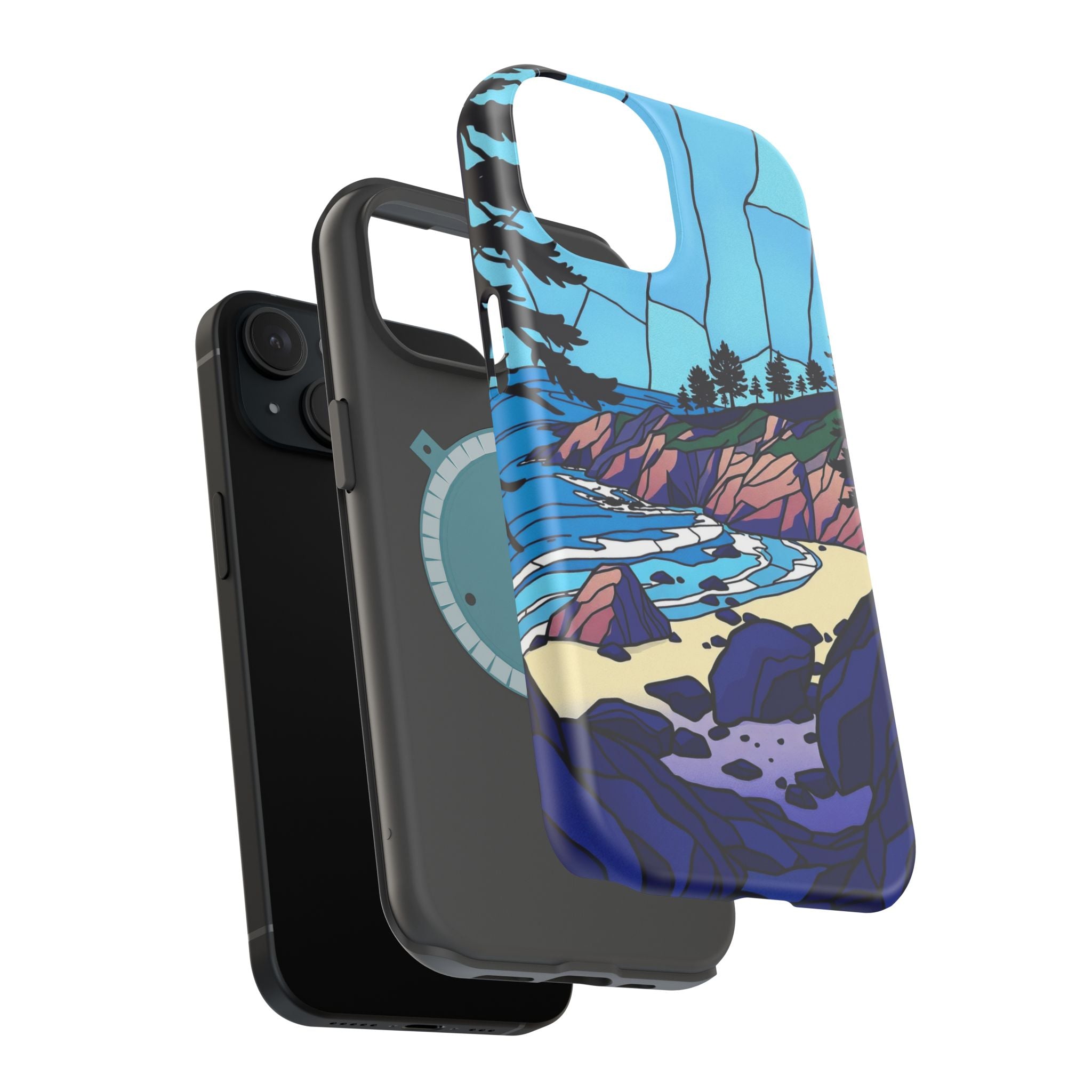 iPhone Indigo And Violet Pebble Beach Slim Everyday iPhone 11 Designer · iPhone