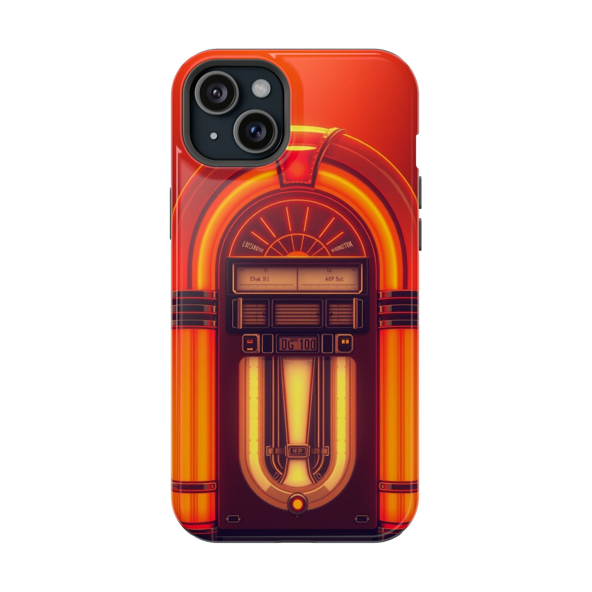 iPhone Jukebox Glow Neon Cyberpunk Bold Modern Everyday Snap Case · iPhone Case